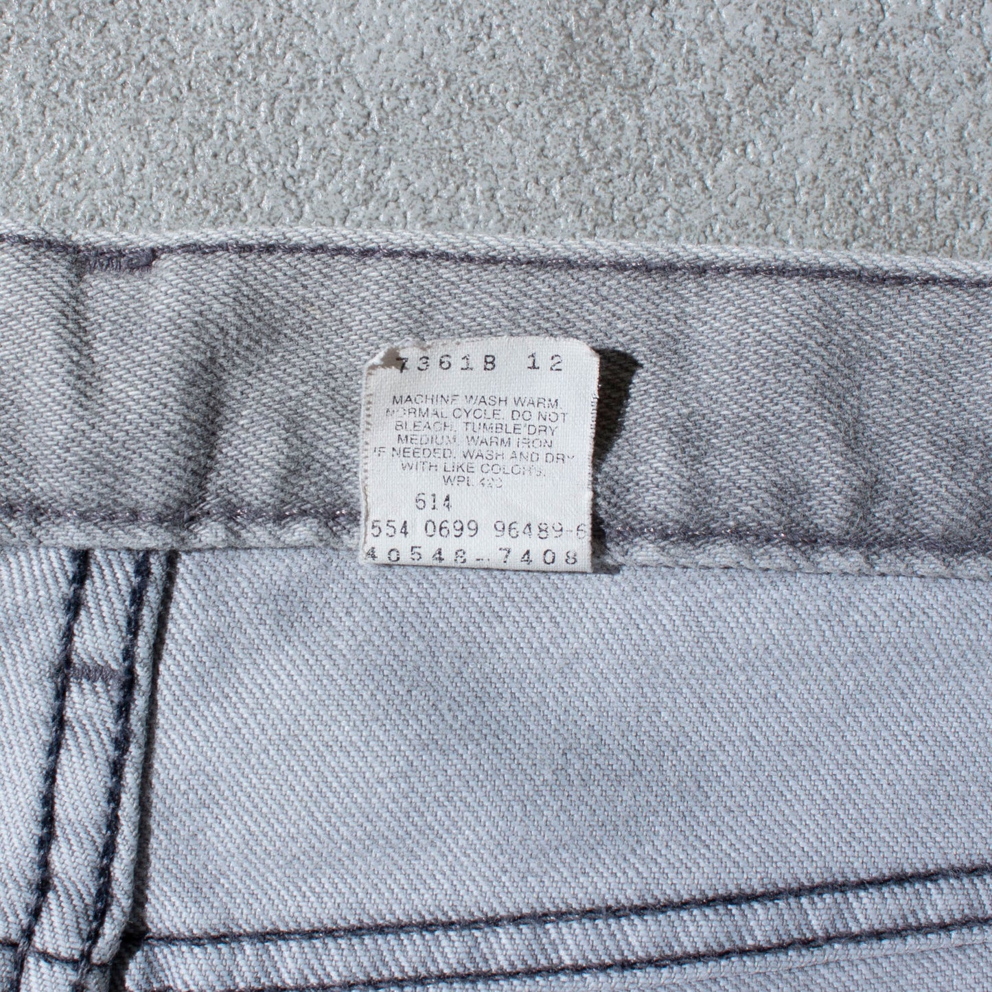 540 FLEX FIT "先染め" Gray Denim Pants Made in U.S.A.