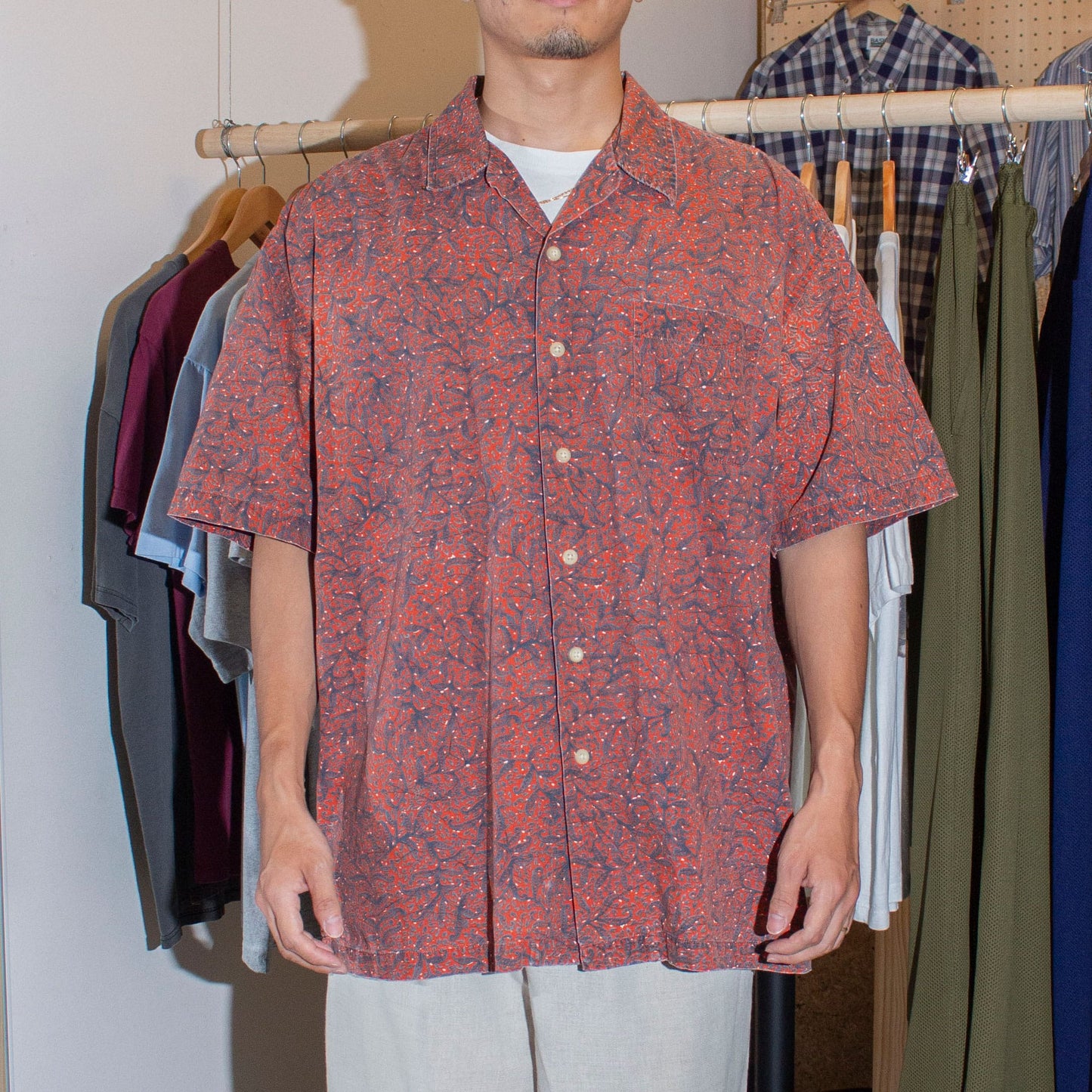 Paisley Open Collar S/S Shirt