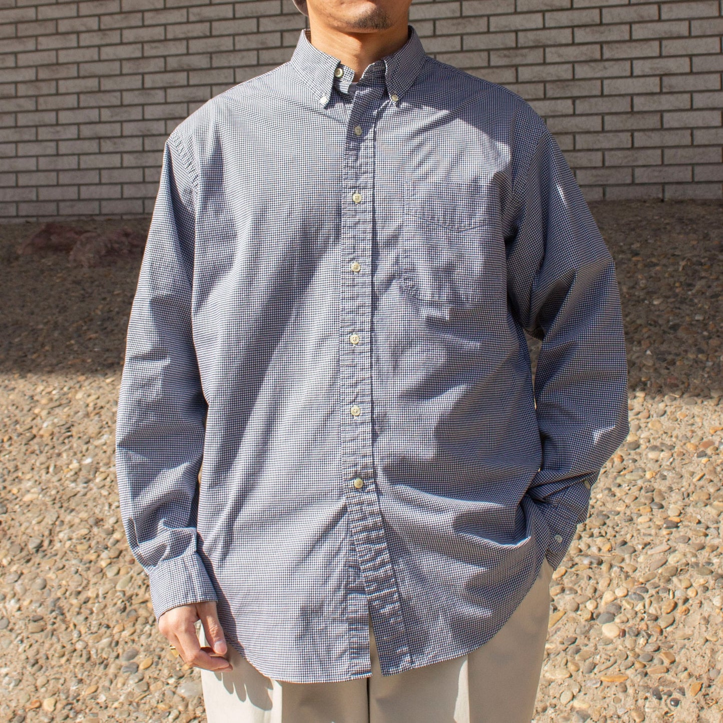 "Slim BLAKE" Gingham Check L/S Shirt【M】