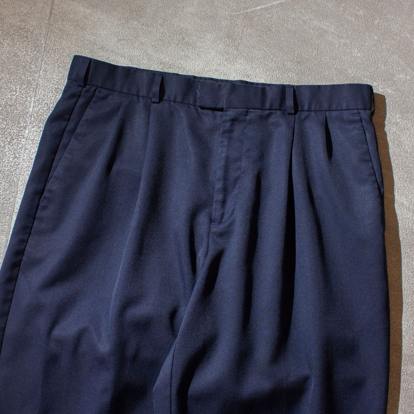 Wool×Polyester 2tuck Slacks