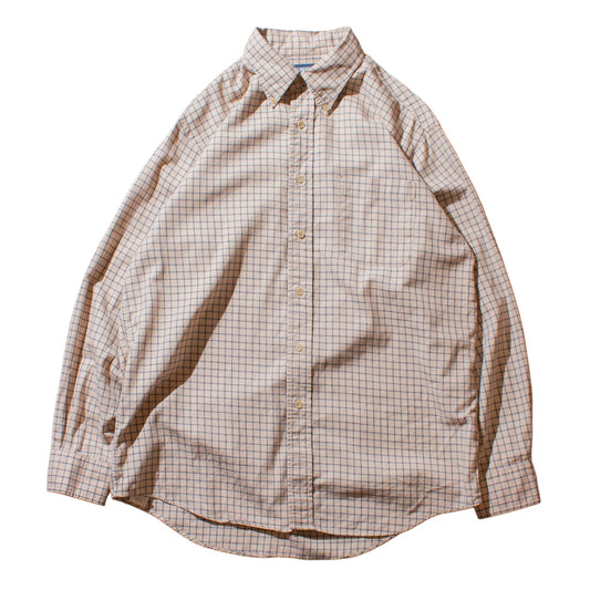 Cotton Flannel Windowpane Check Shirt