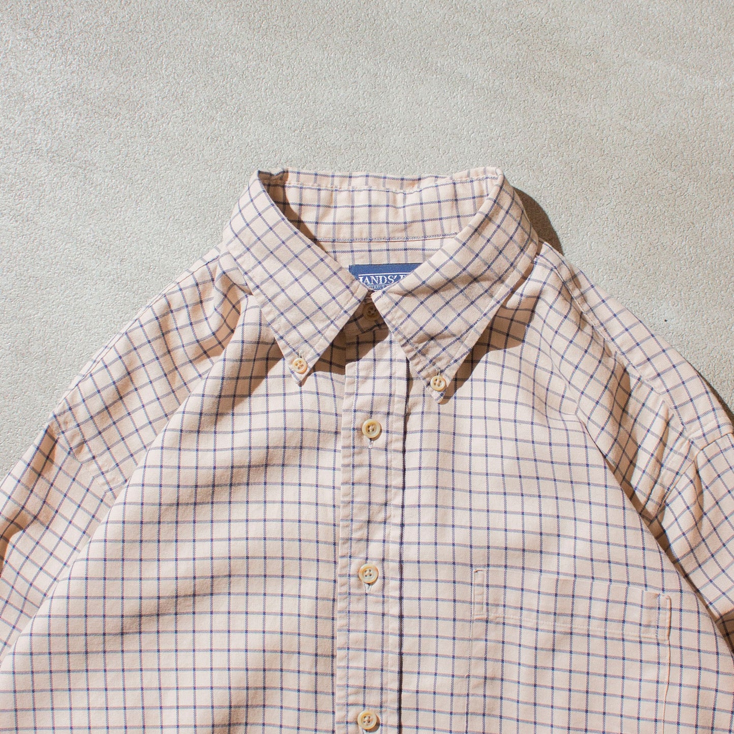 Cotton Flannel Windowpane Check Shirt
