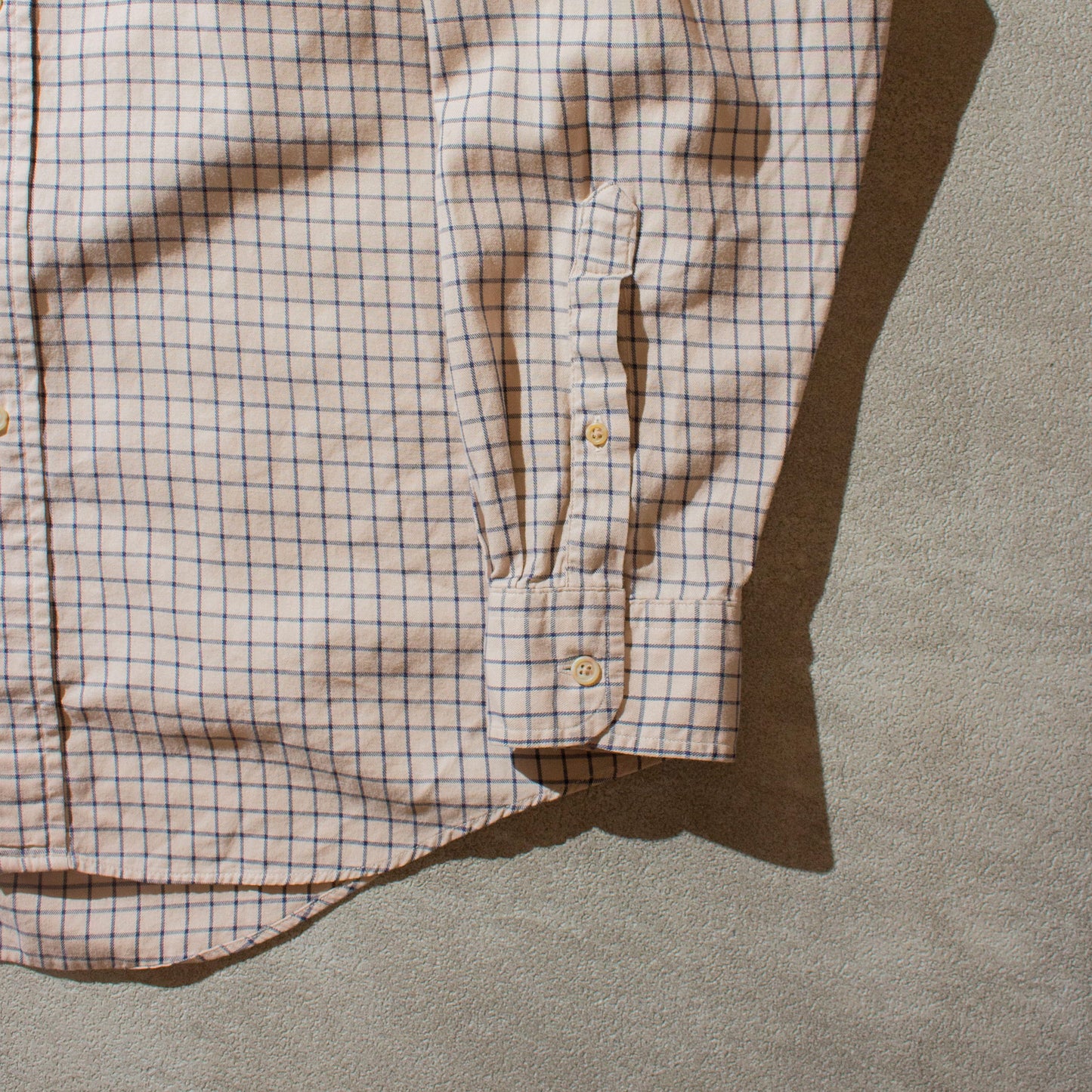 Cotton Flannel Windowpane Check Shirt