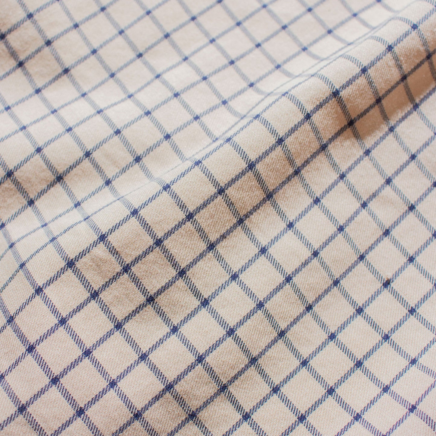 Cotton Flannel Windowpane Check Shirt