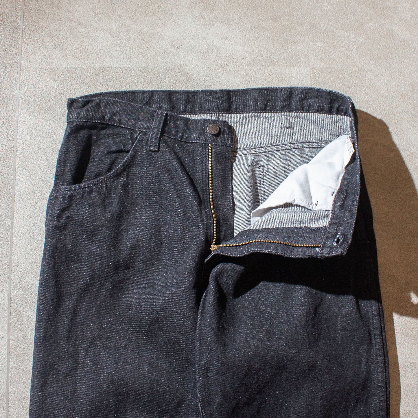 先染め Black Denim Pants