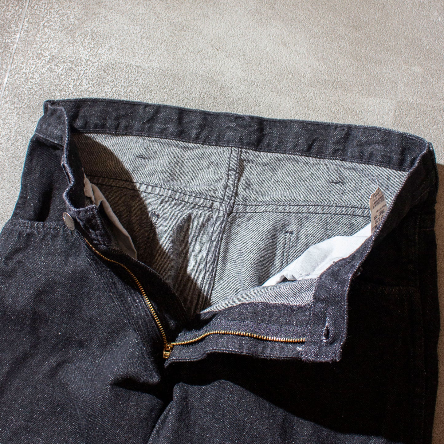 先染め Black Denim Pants