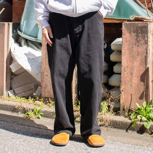 Black Denim Work Painter Pants /【35×31】