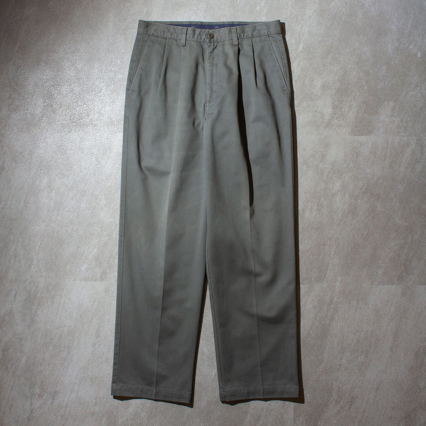 2tuck Cotton Chino Pants / KHAKI