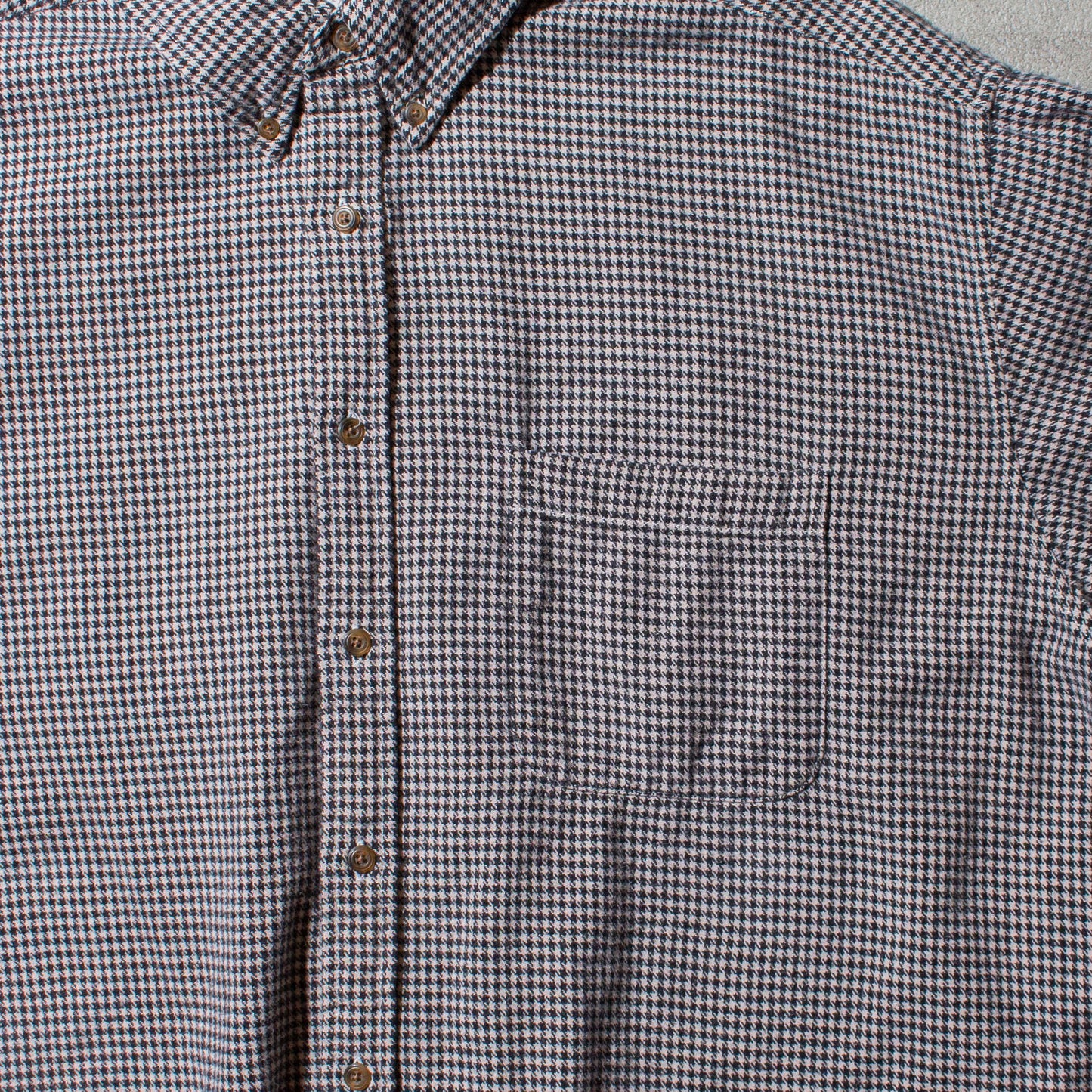 Cotton Flannel Houndtooth Shirt