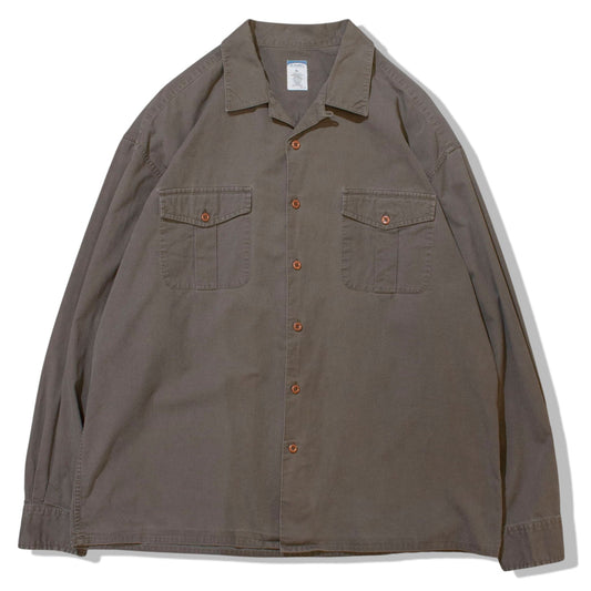 Open Collar Cotton Shirt【XL】