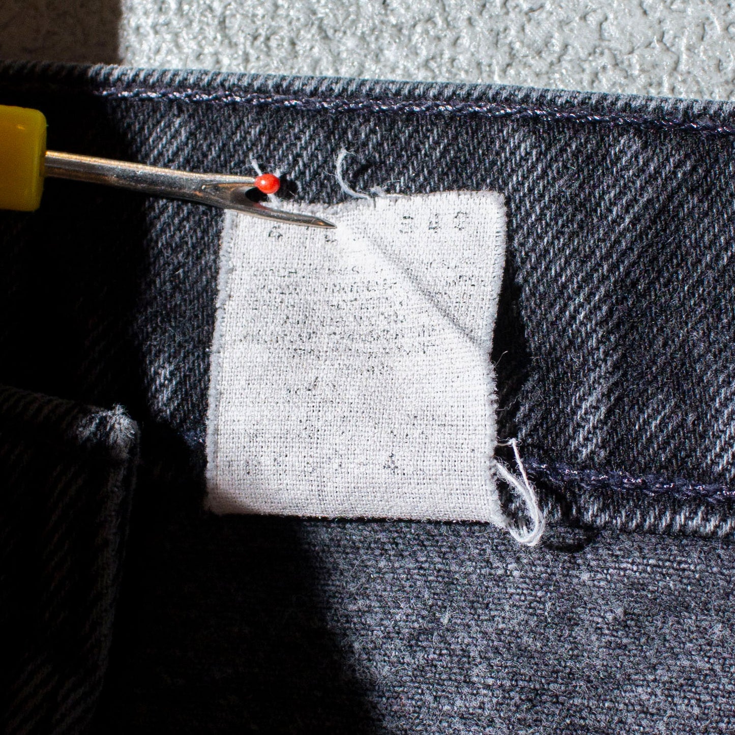 550 RELAXED FIT TAPERED LEG "後染め" Black Denim Pants Made in U.S.A.