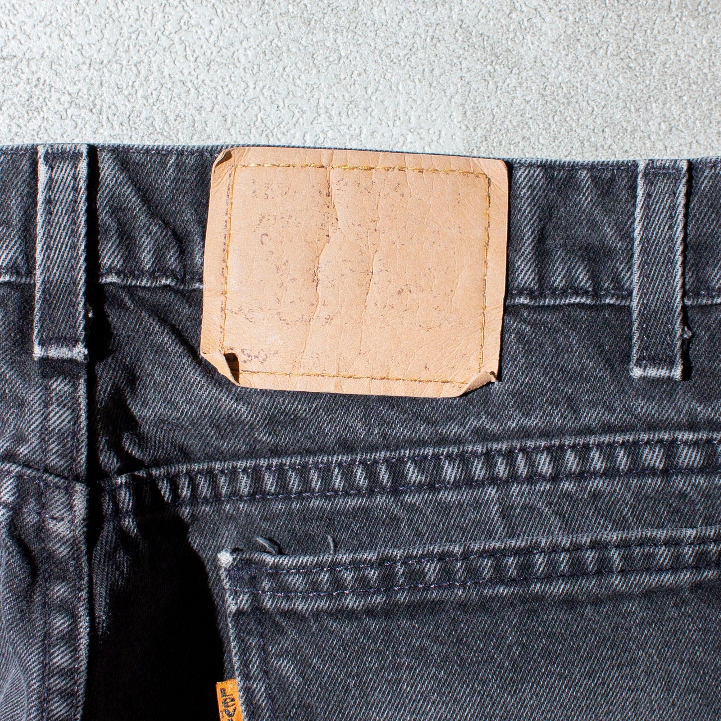 550 RELAXED FIT TAPERED LEG "後染め" Black Denim Pants Made in U.S.A.
