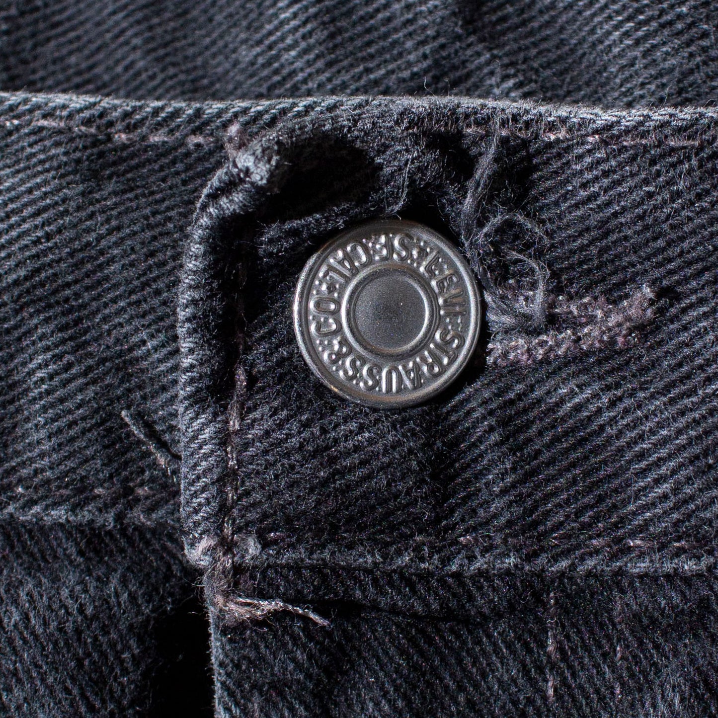 505 REGULAR FIT STRAIGHT LEG "後染め" Black Denim Pants Made in U.S.A.