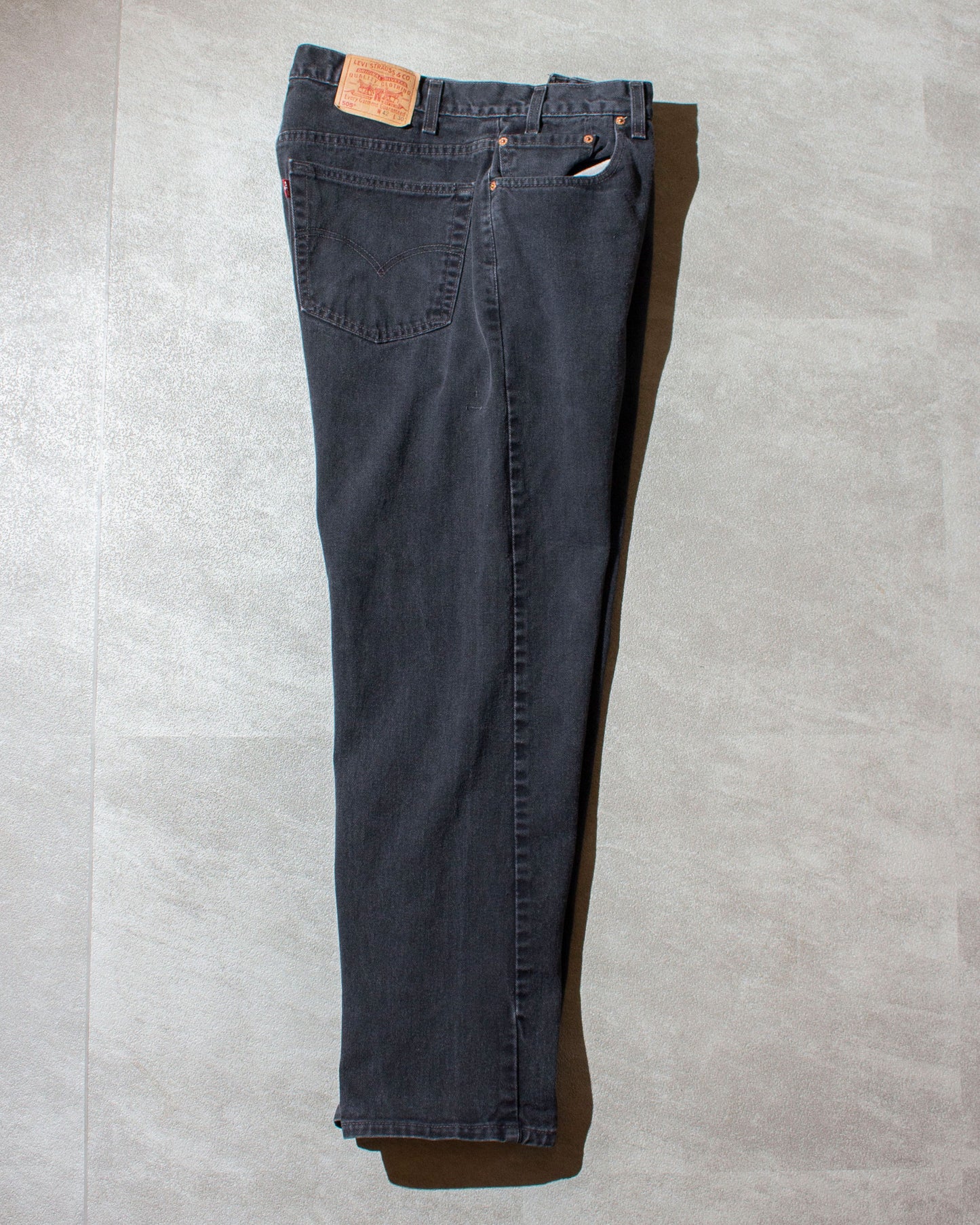 505 REGULAR FIT STRAIGHT LEG "後染め" Black Denim Pants Made in U.S.A.