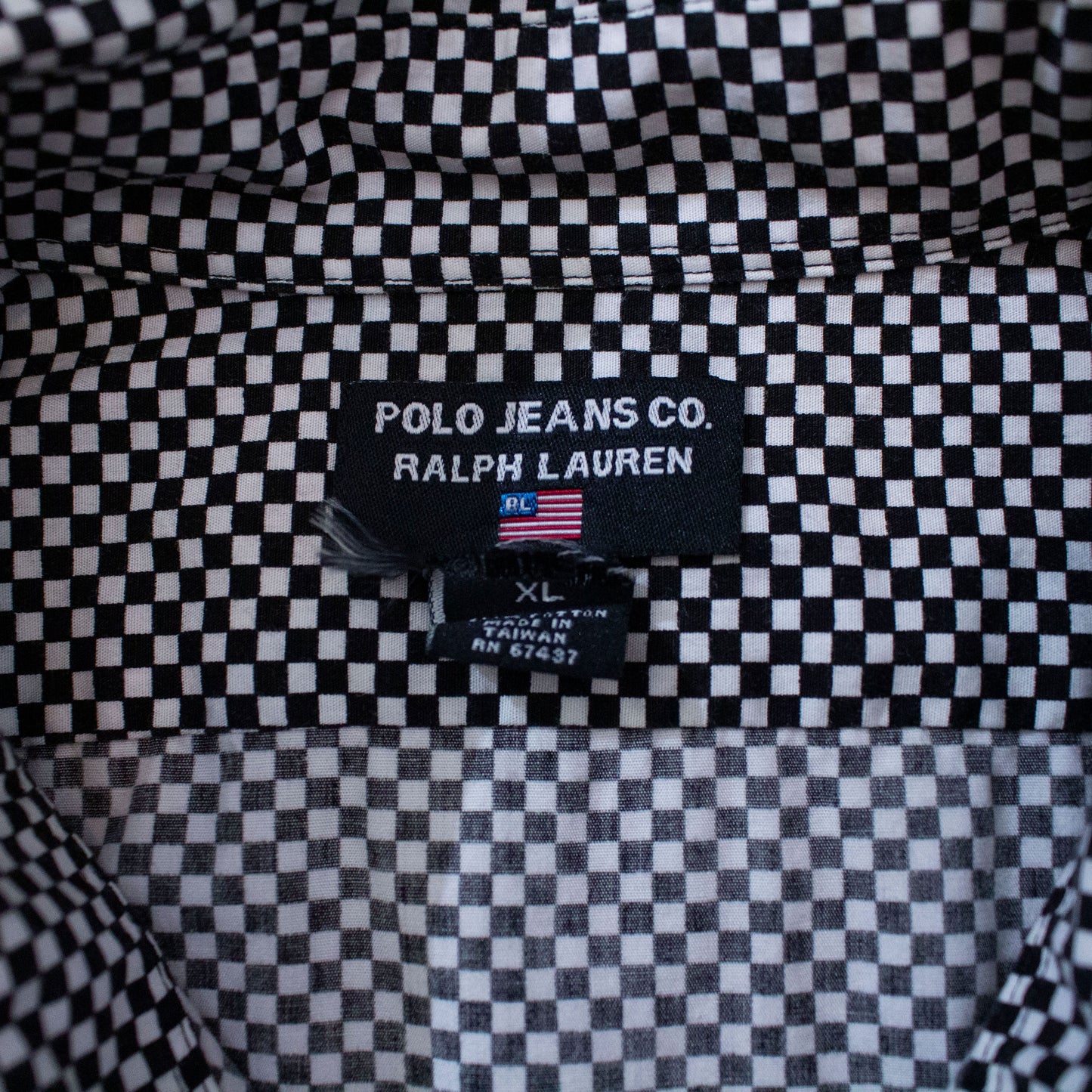 Checkered Flag Pattern Shirt