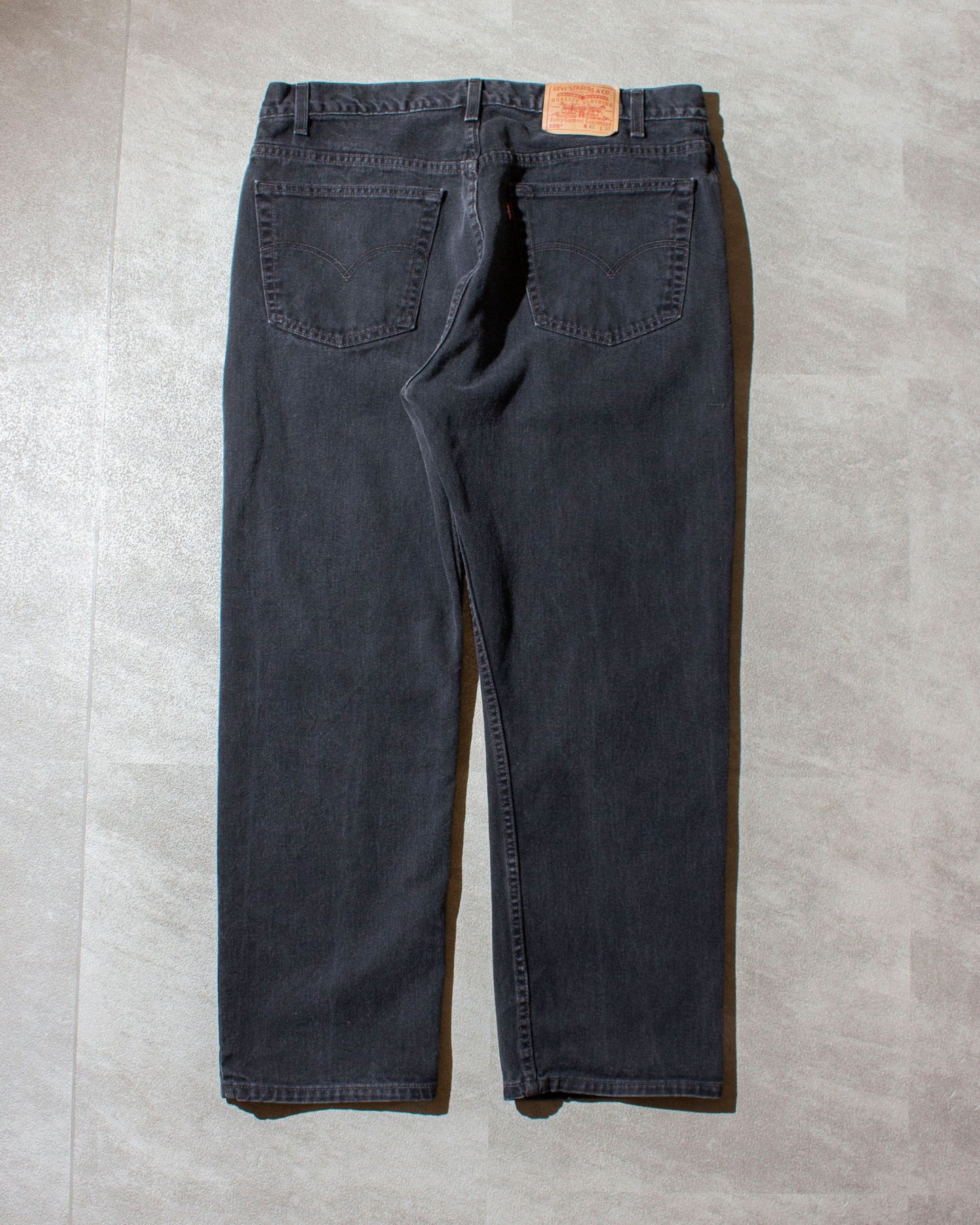 505 REGULAR FIT STRAIGHT LEG "後染め" Black Denim Pants Made in U.S.A.
