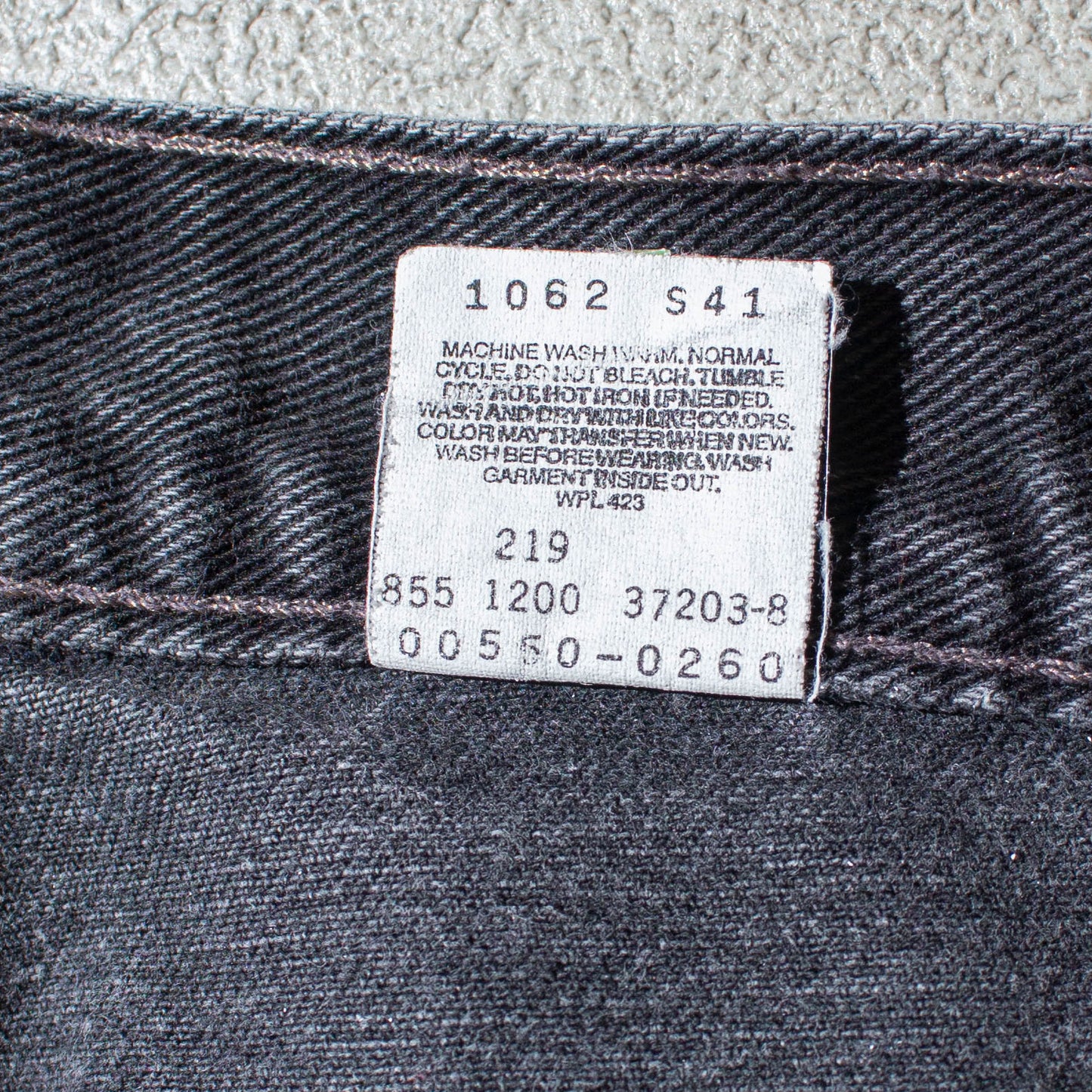 550 RELAXED FIT "後染め" Black Denim Pants