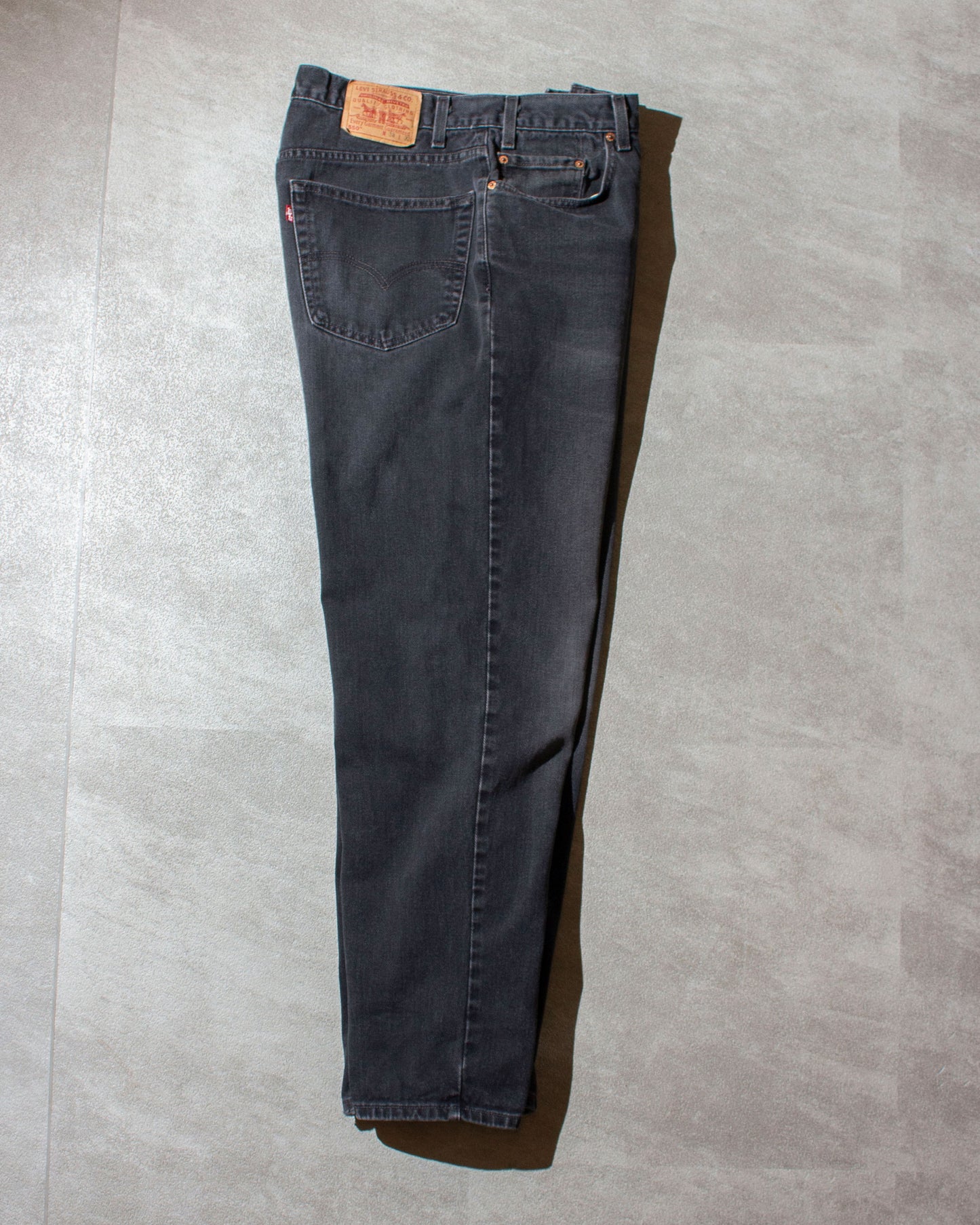 550 RELAXED FIT "後染め" Black Denim Pants