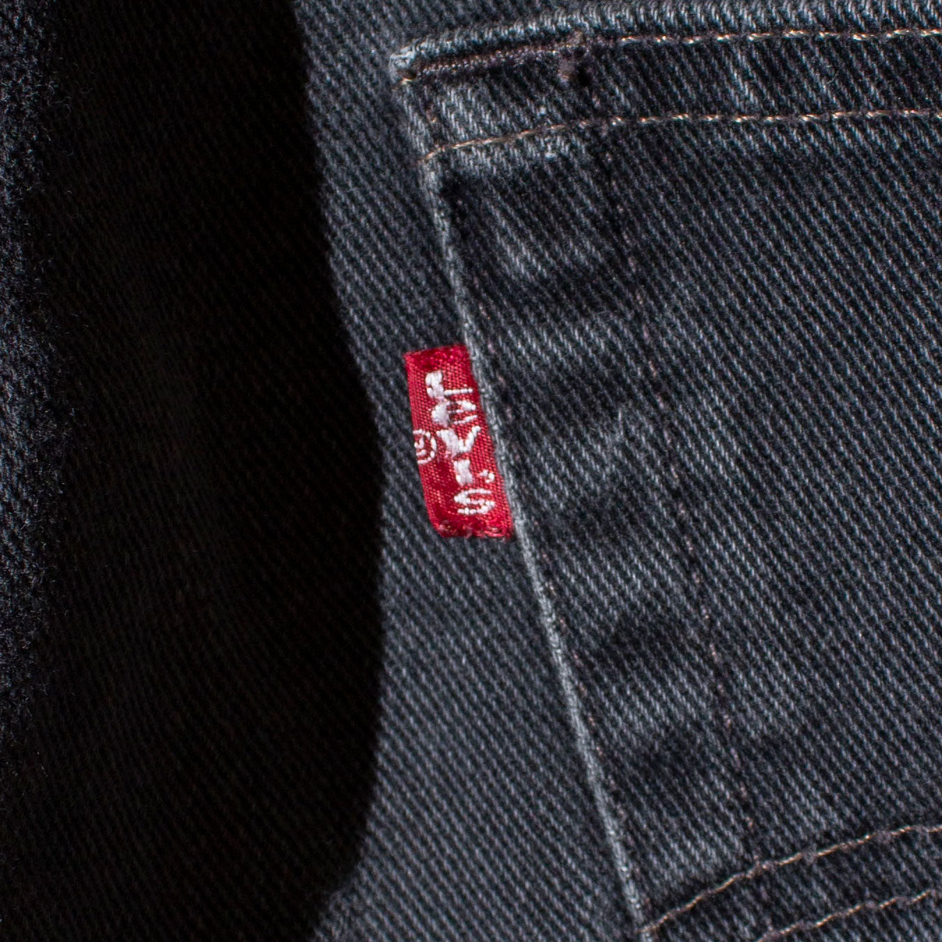 550 RELAXED FIT "後染め" Black Denim Pants