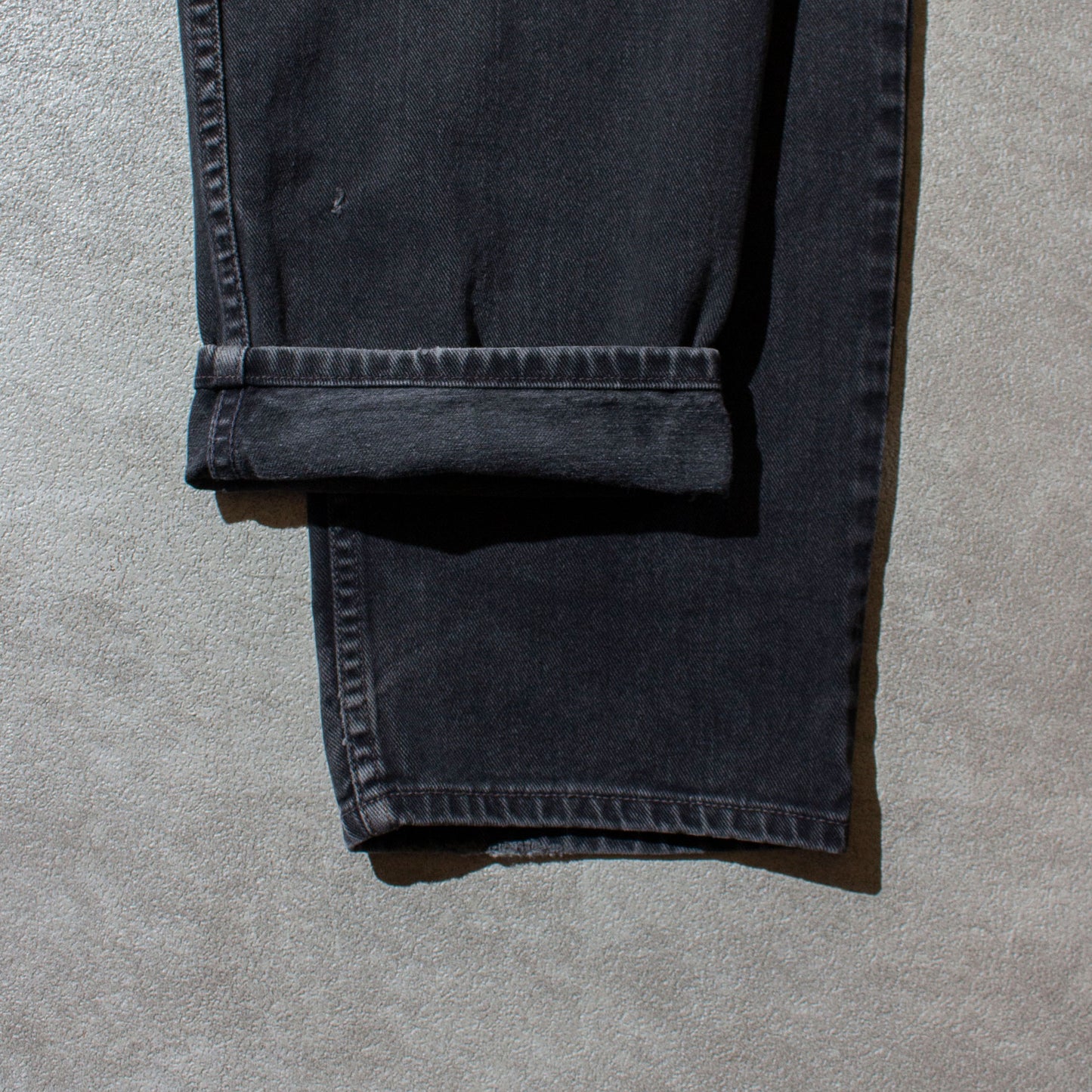 550 RELAXED FIT "後染め" Black Denim Pants