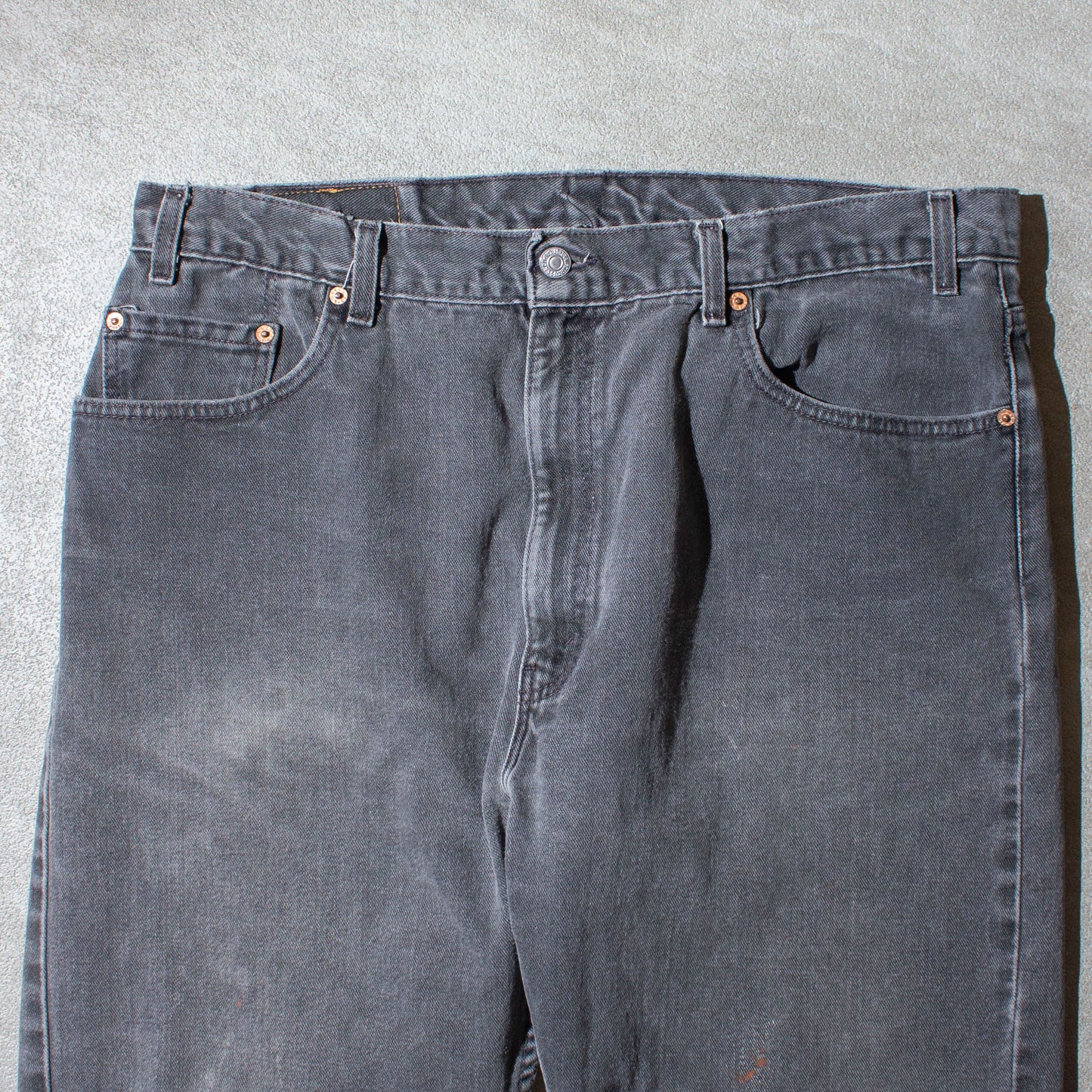 505 REGULAR FIT "後染め" Black Denim Pants