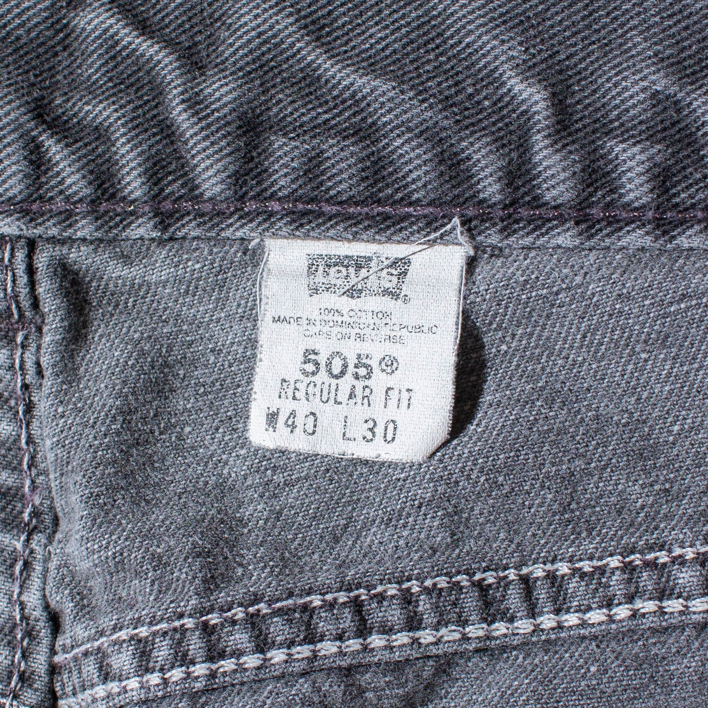 505 REGULAR FIT "後染め" Black Denim Pants