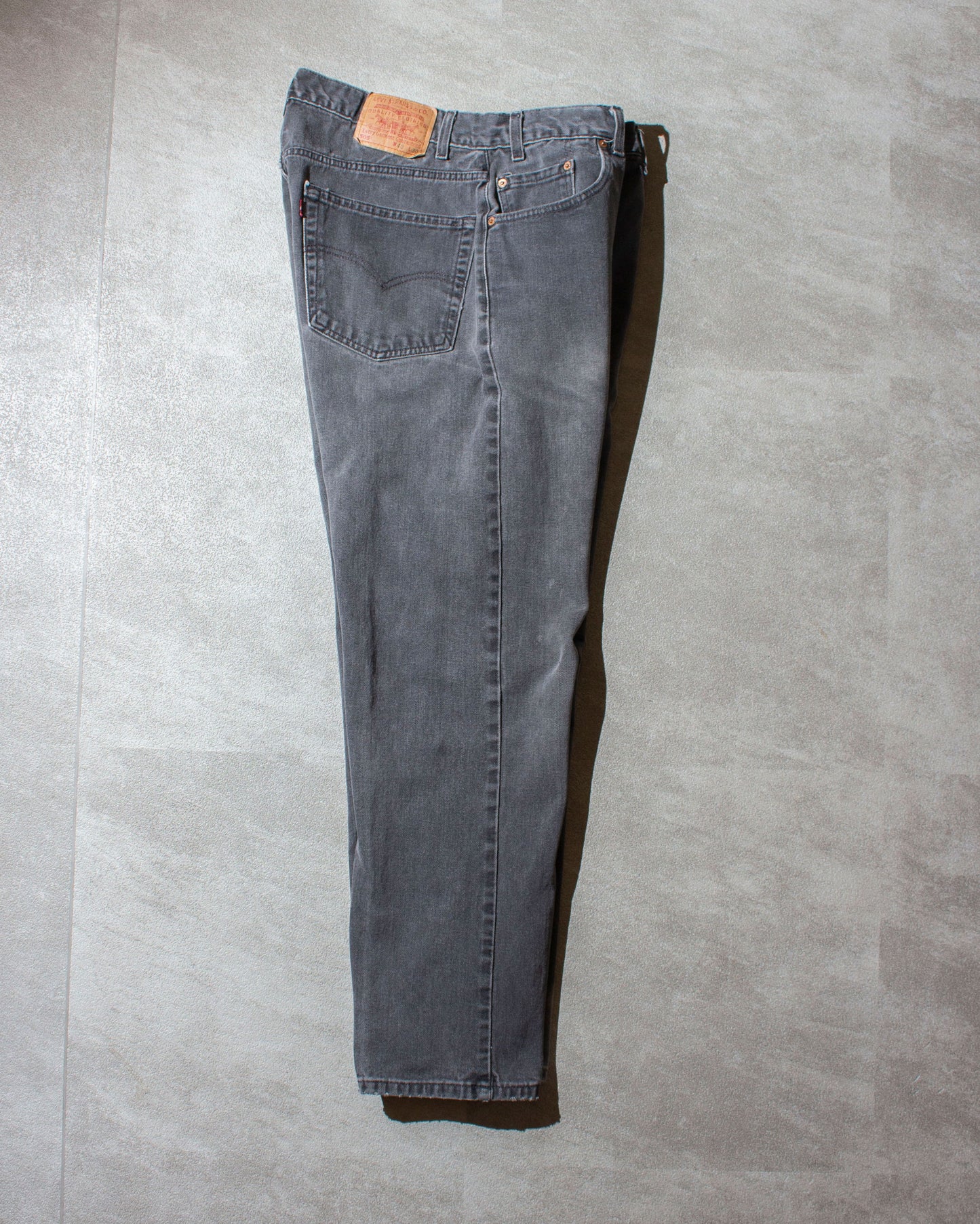 505 REGULAR FIT "後染め" Black Denim Pants