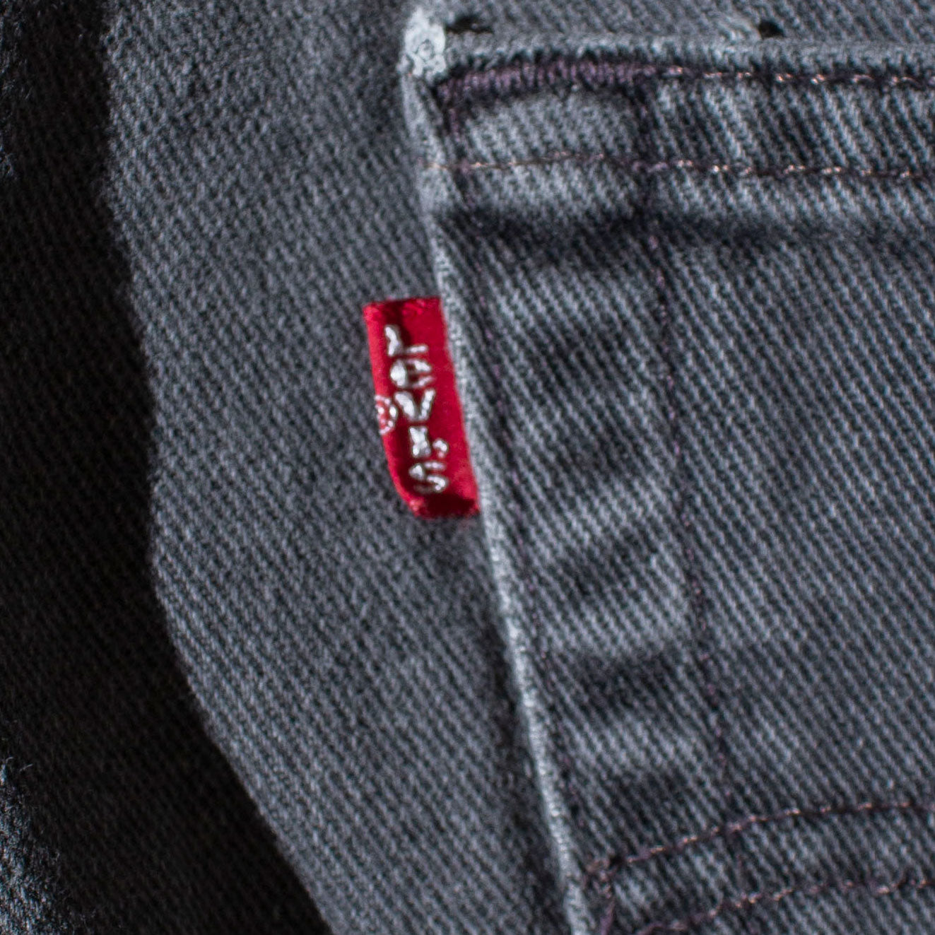 505 REGULAR FIT "後染め" Black Denim Pants