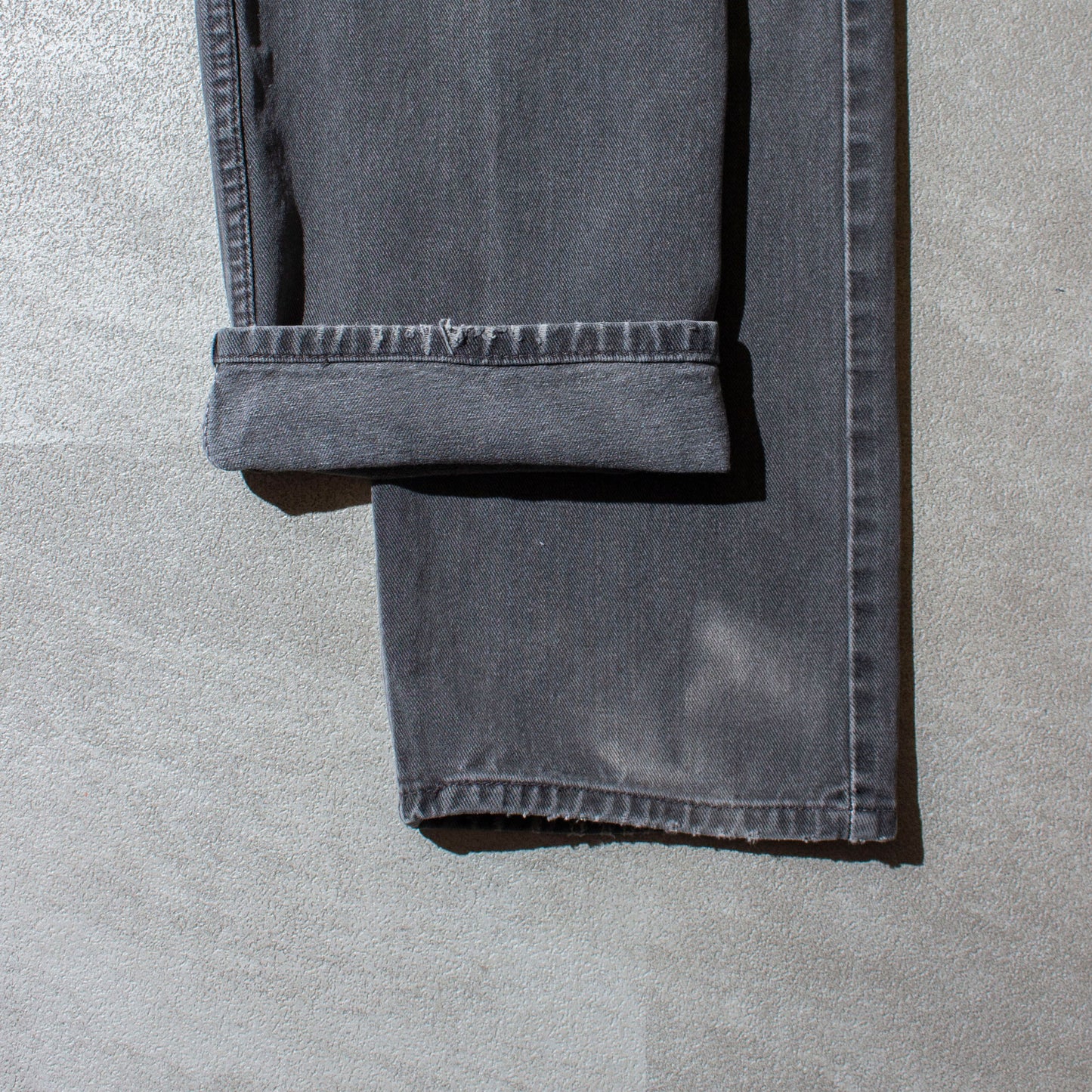 505 REGULAR FIT "後染め" Black Denim Pants