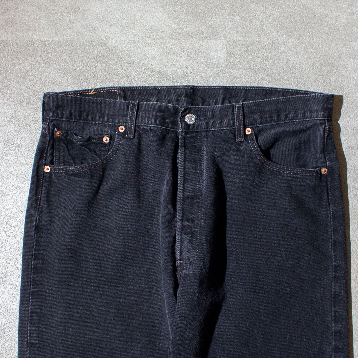 501 "後染め" Black Denim Pants
