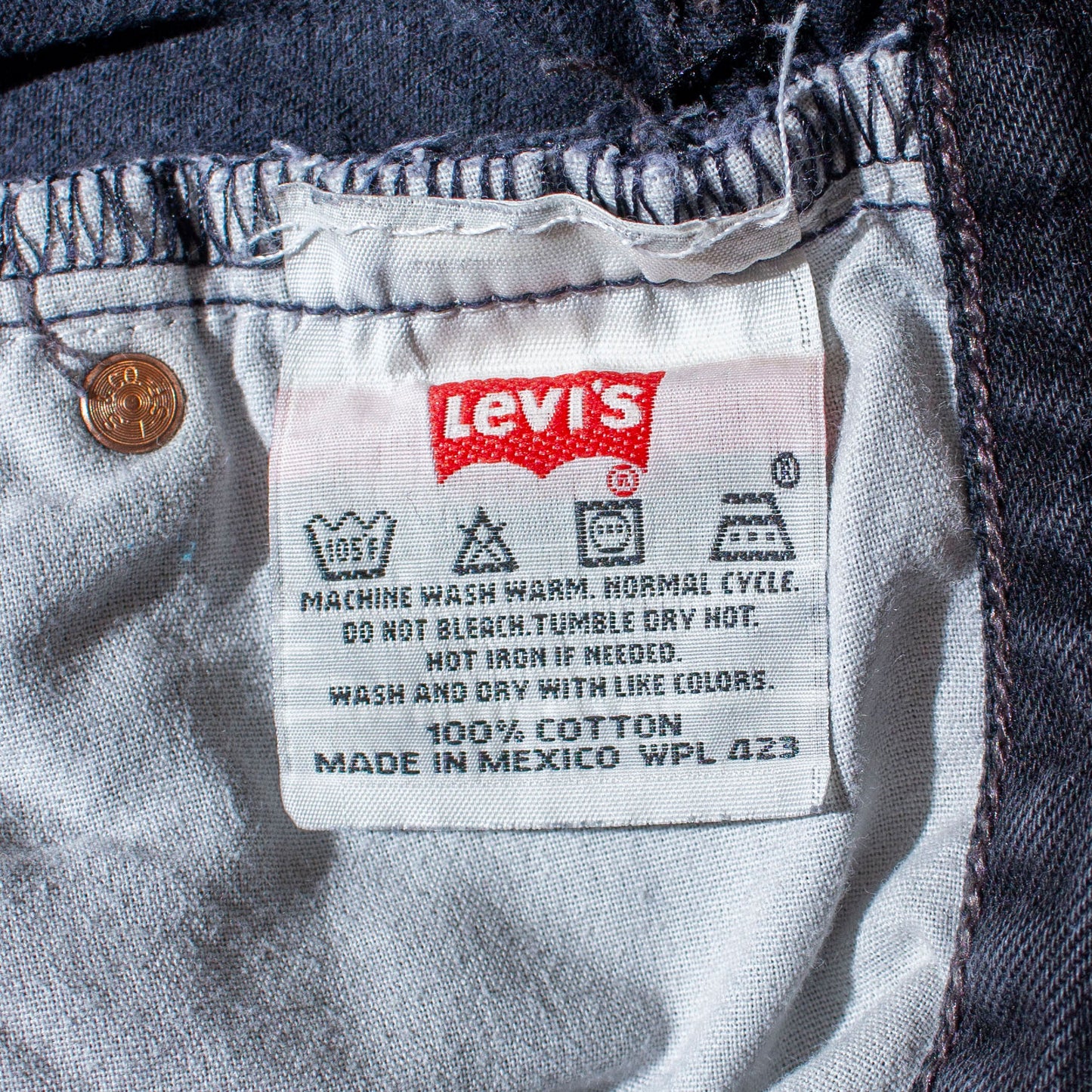 501 "後染め" Black Denim Pants