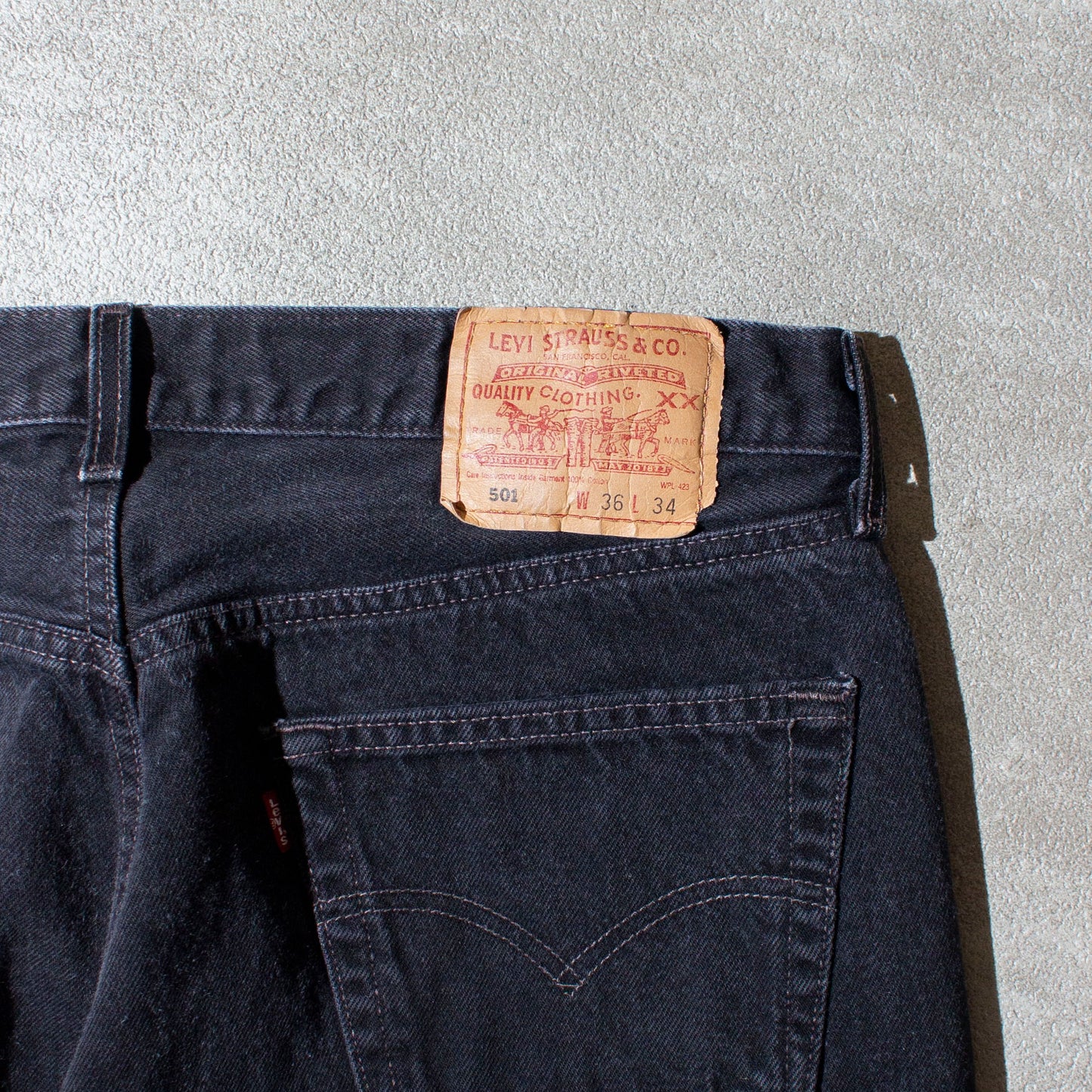 501 "後染め" Black Denim Pants