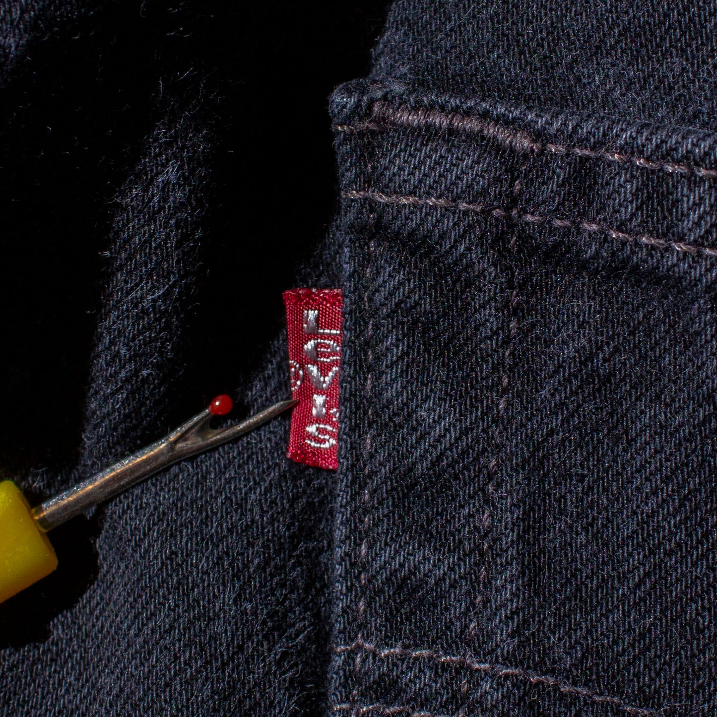 501 "後染め" Black Denim Pants