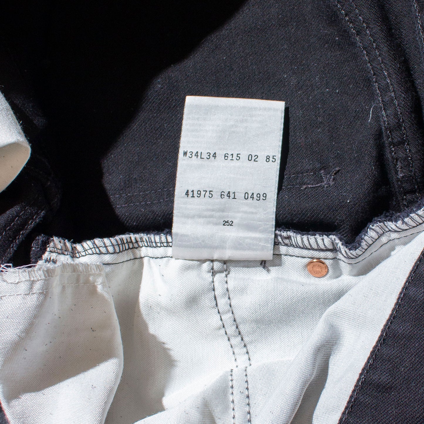 615 "Euro" Straight Black Denim Pants Made in Hungary