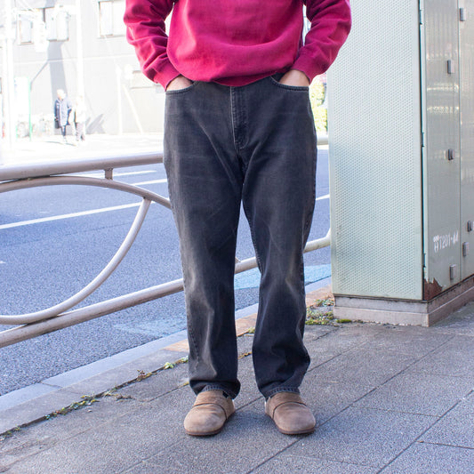 550 RELAXED FIT "後染め" Black Denim Pants