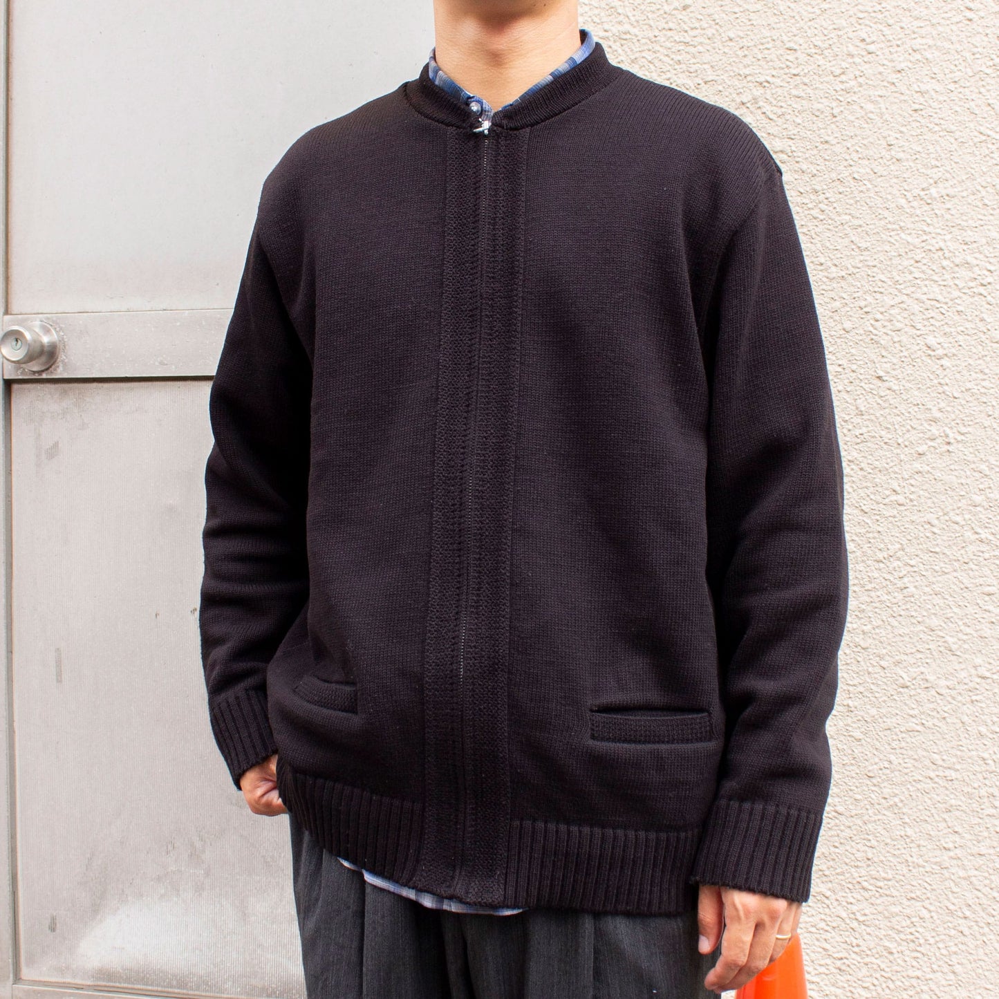 Zip-up Knit Blouson Made in U.S.A.