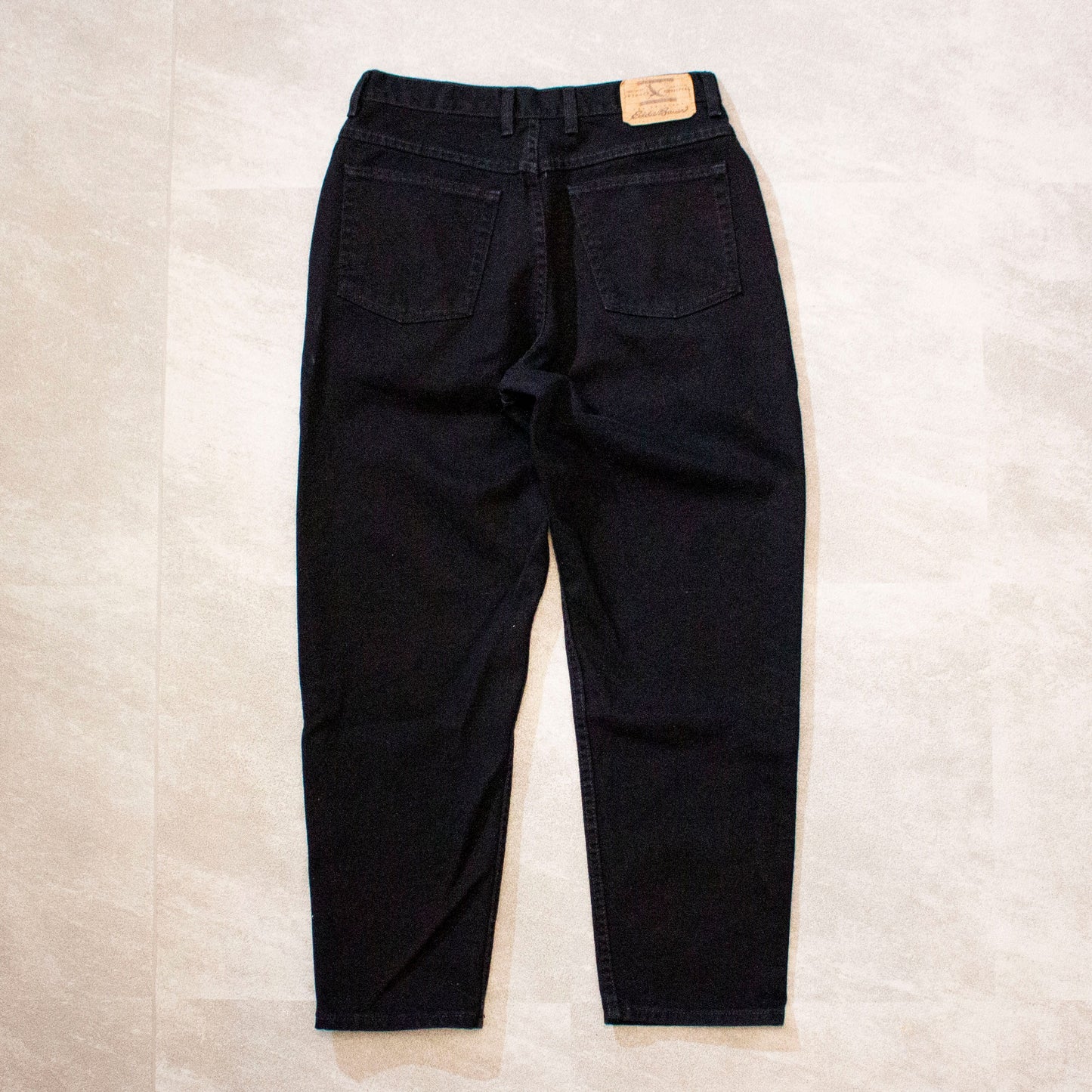 Wide Tapered Black Denim Pants Made in USA