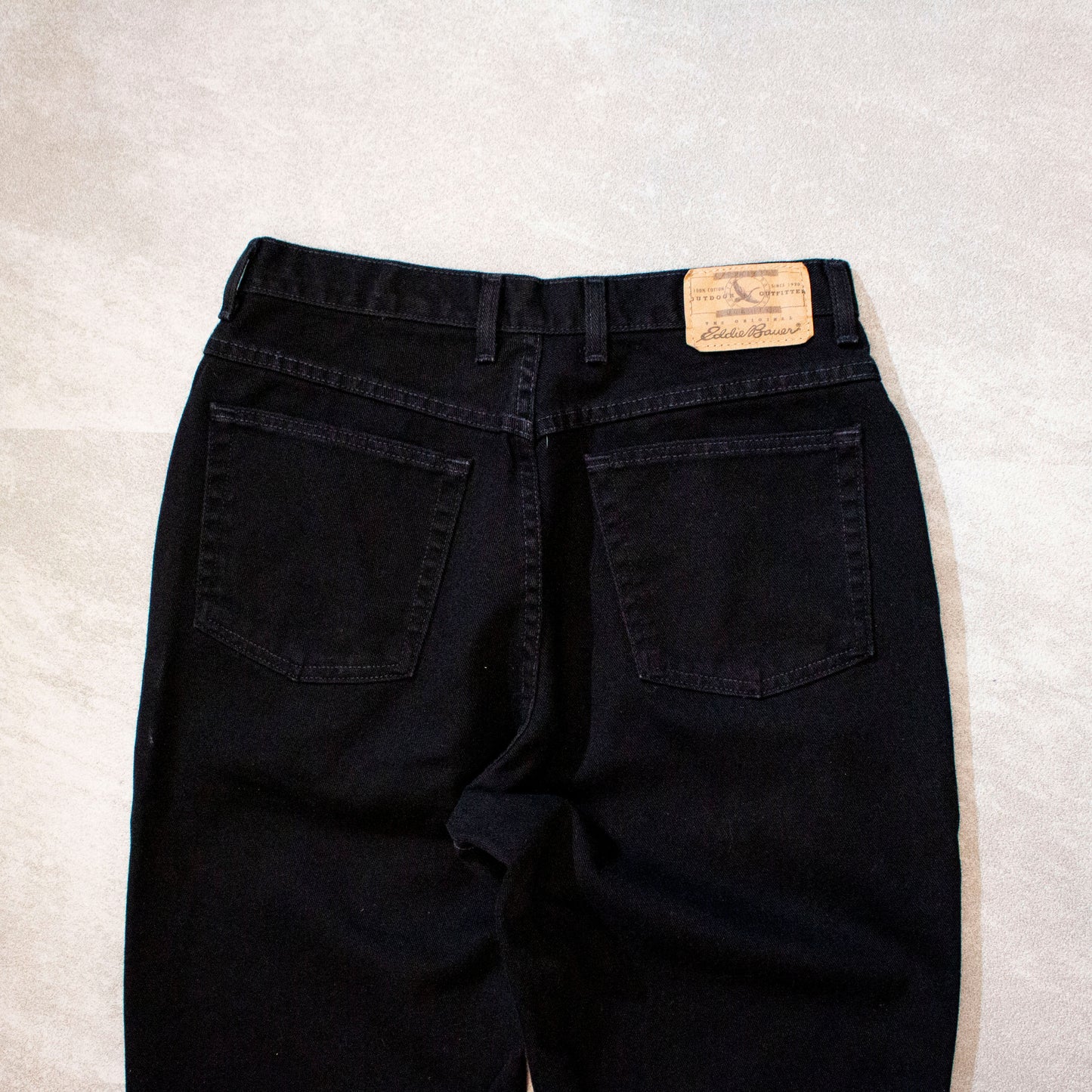 Wide Tapered Black Denim Pants Made in USA
