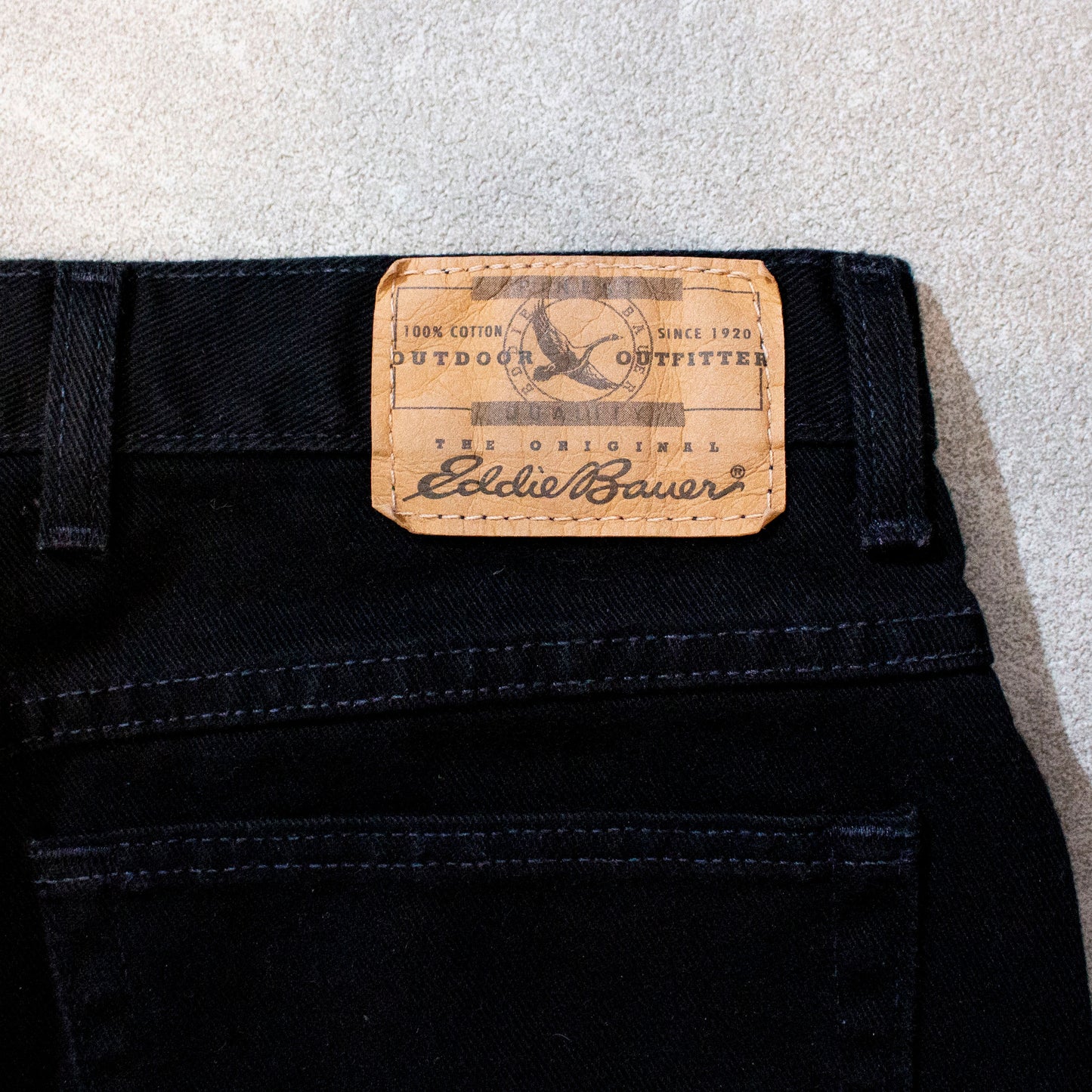 Wide Tapered Black Denim Pants Made in USA