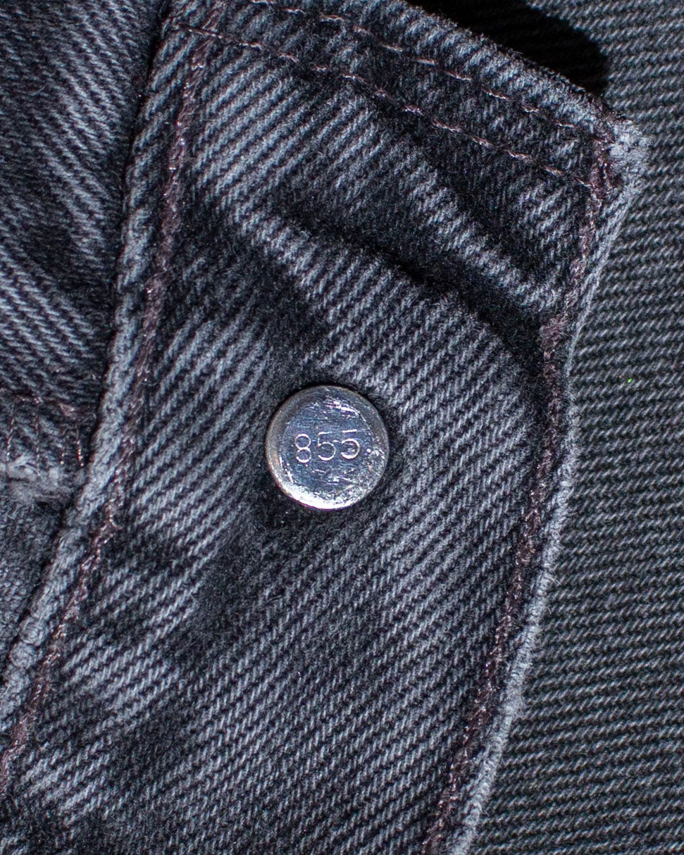 550 RELAXED FIT "後染め" Black Denim Pants