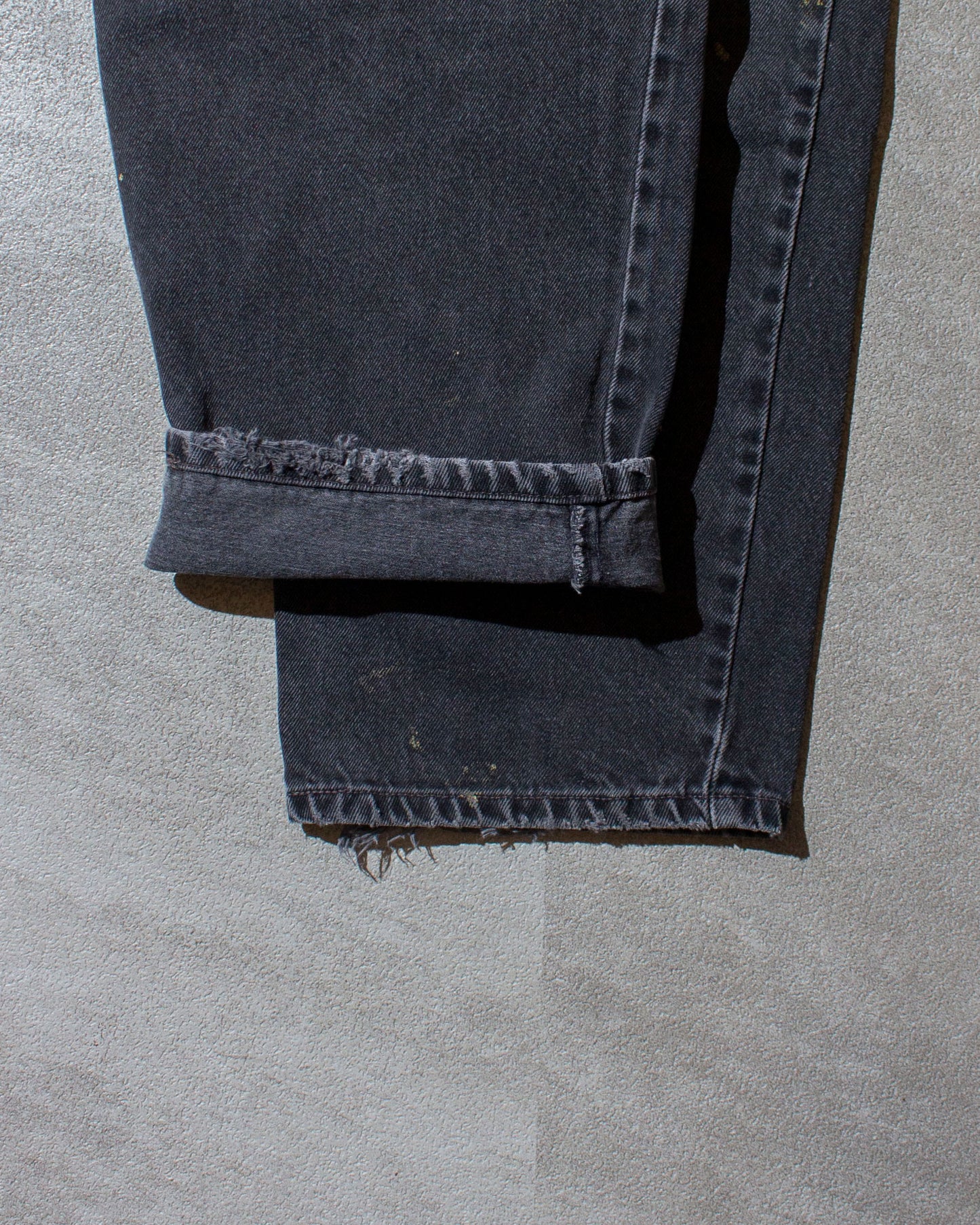 550 RELAXED FIT "後染め" Black Denim Pants