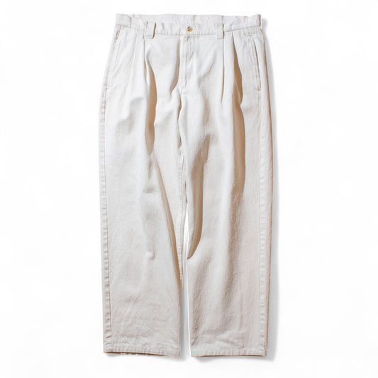 2tuck Denim Slacks / Ivory