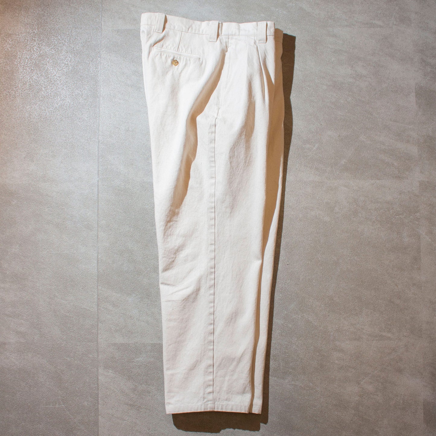 2tuck Denim Slacks / Ivory