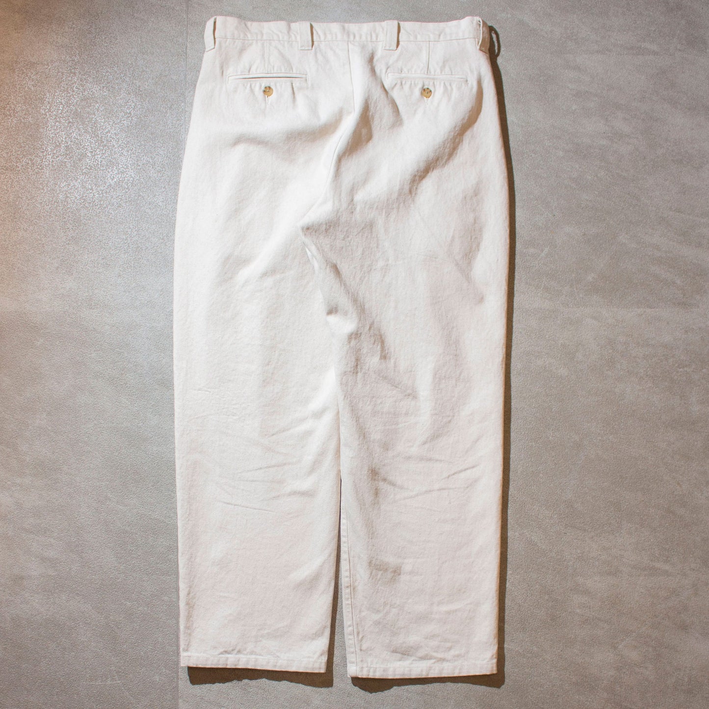2tuck Denim Slacks / Ivory
