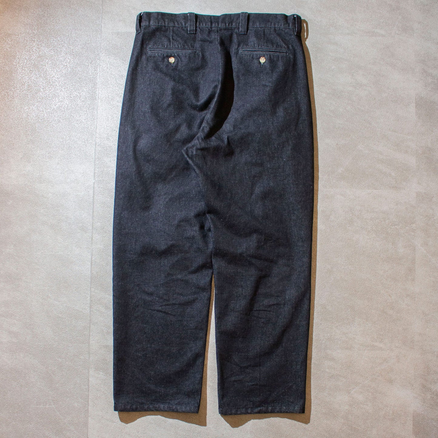 2tuck Denim Slacks / Black