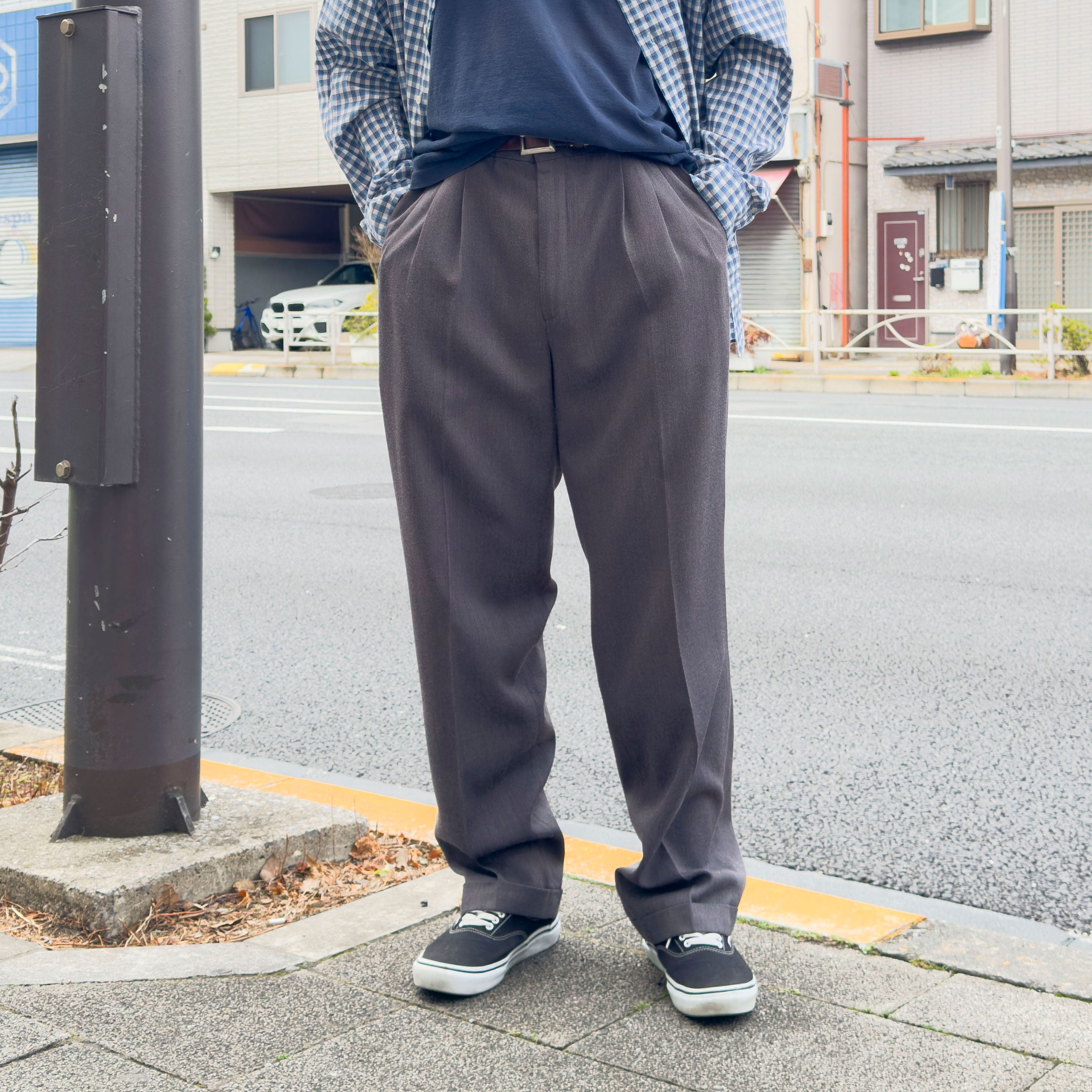 90s【USA製】Levi's Travellers ドレススラックス ブラック IMG_9339_0c144f76-a13b-432c-