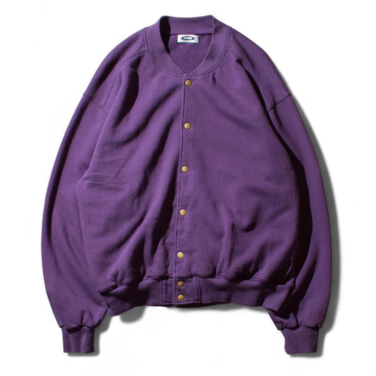 Sweat Snap Cardigan / Purple