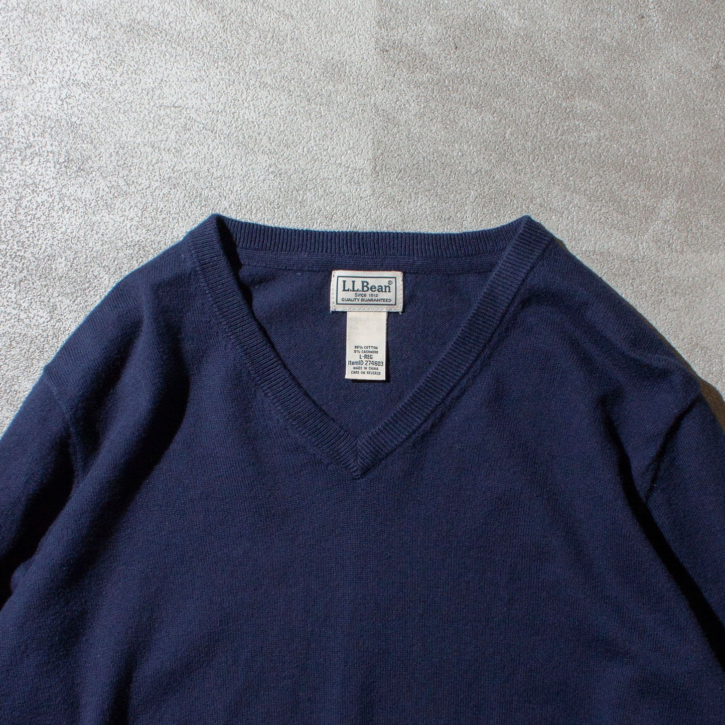 V-neck Cotton×Cashmere Knit