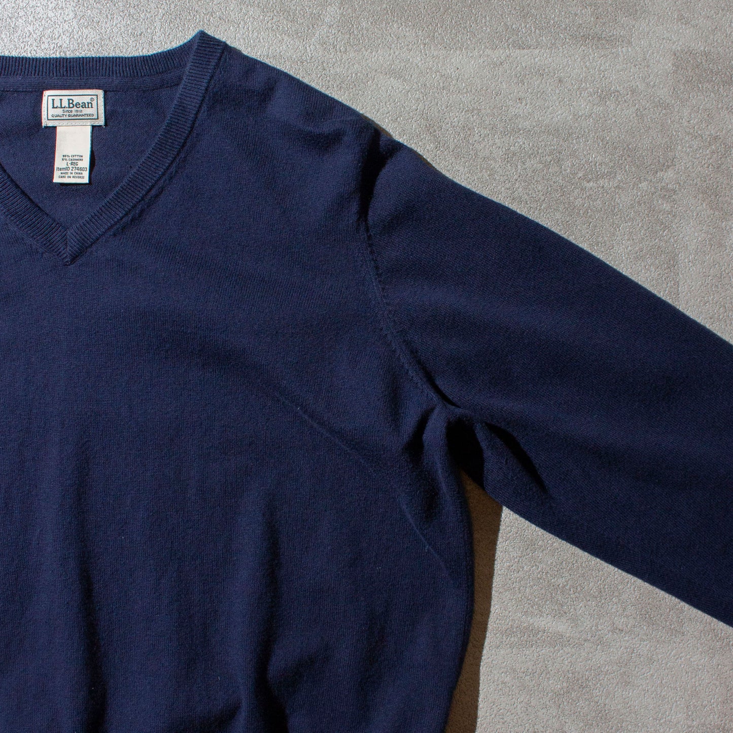 V-neck Cotton×Cashmere Knit