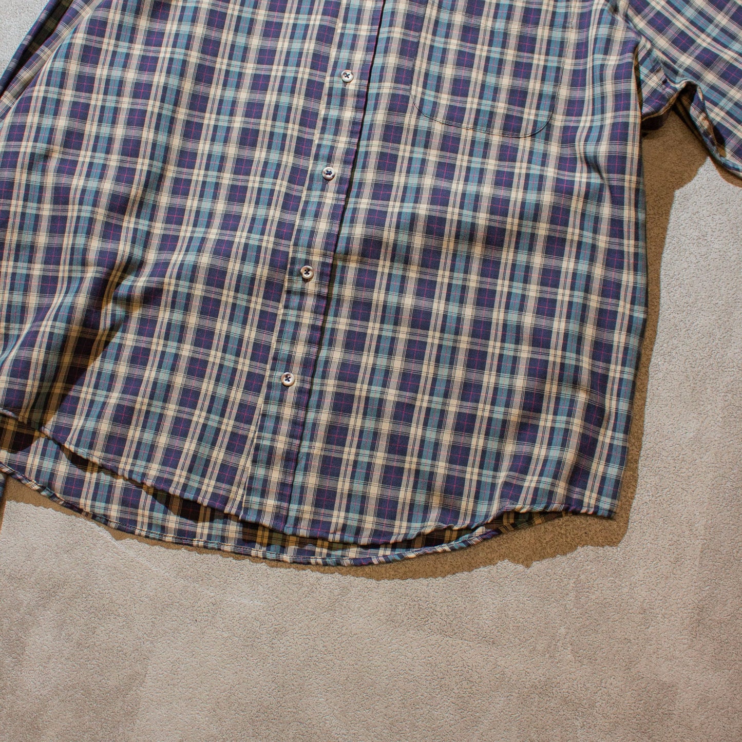 Cotton Check B.D Shirt【About XL】